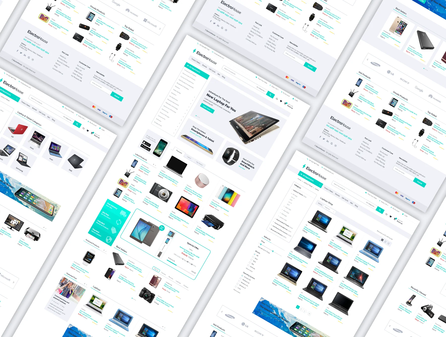 ElectroHouse Website UI Kit 4