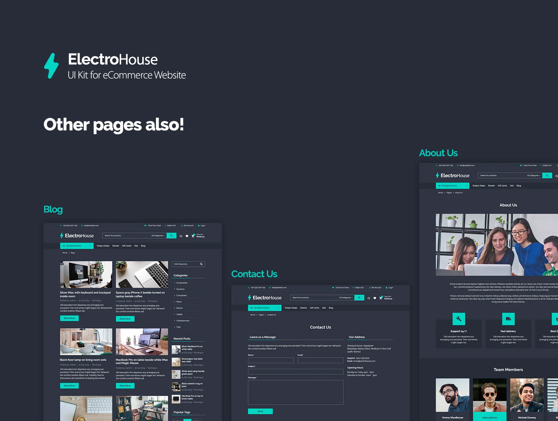 ElectroHouse Website UI Kit 5