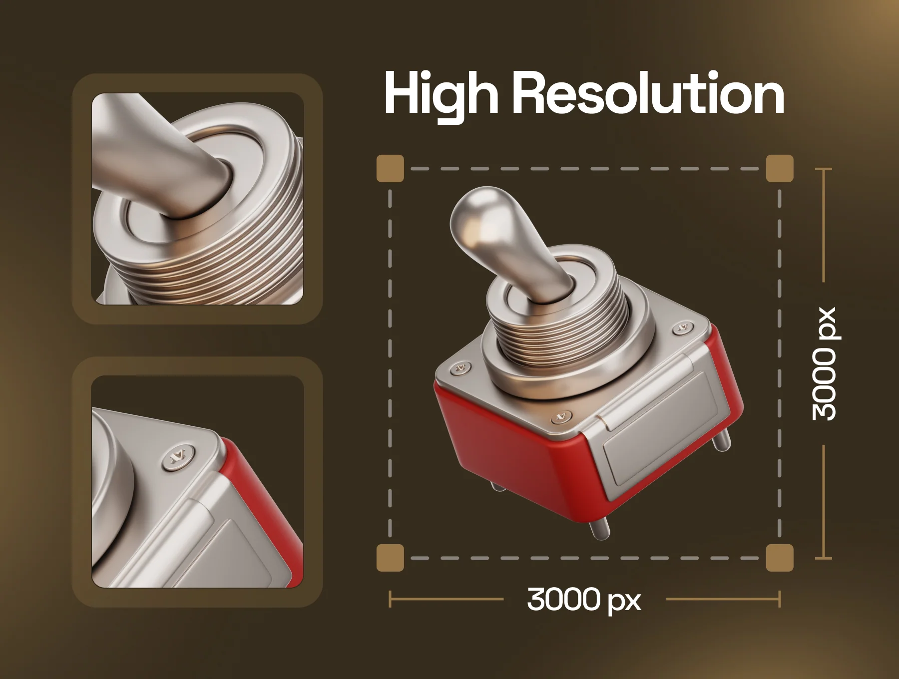 Electronic Components 3D Icon Set 4