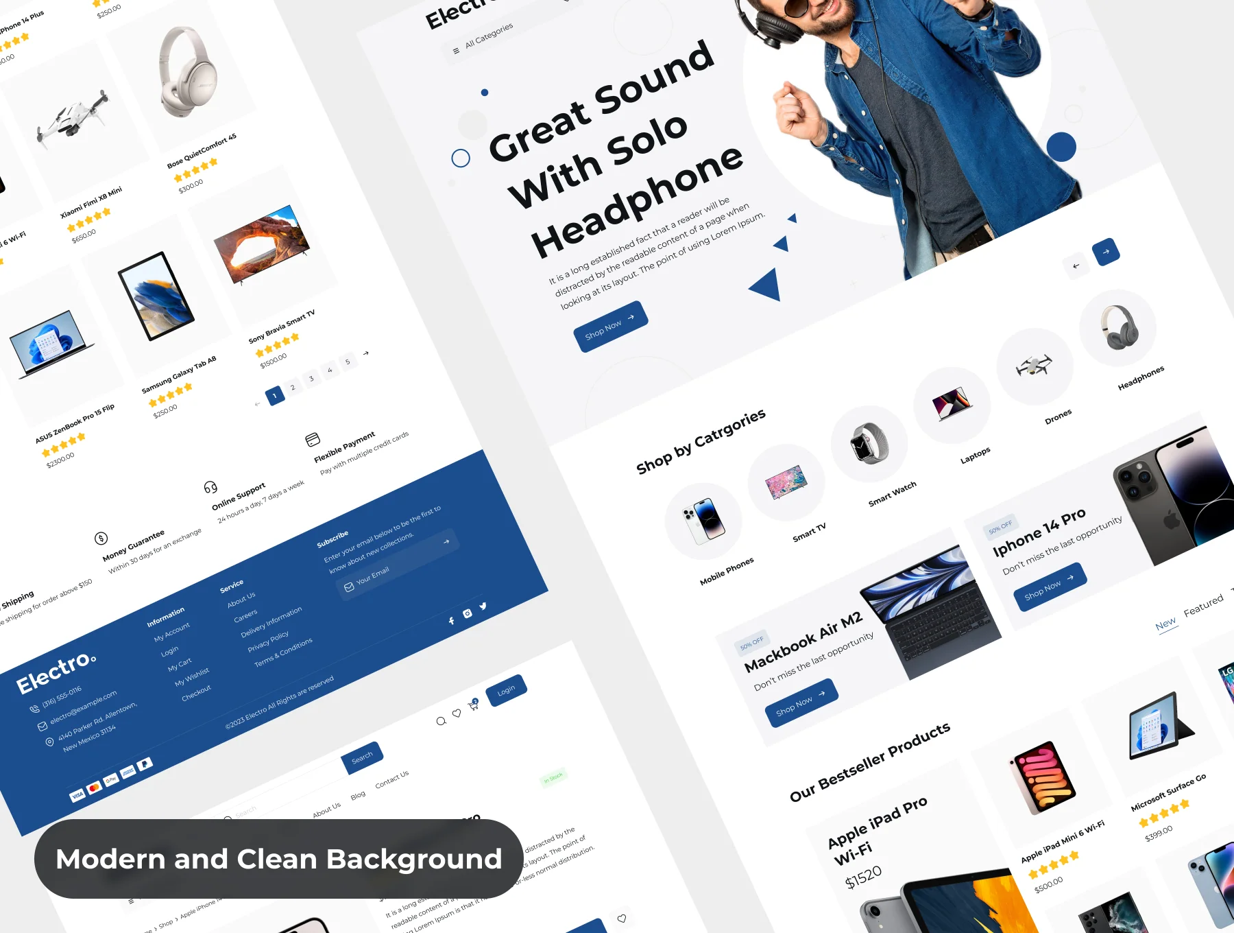 Electronic E-Commerce Web UI Kit 2