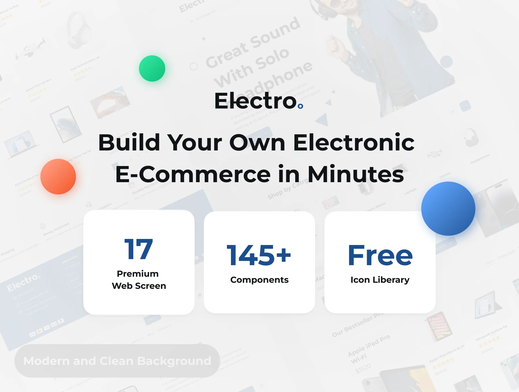 Electronic E-Commerce Web UI Kit 3