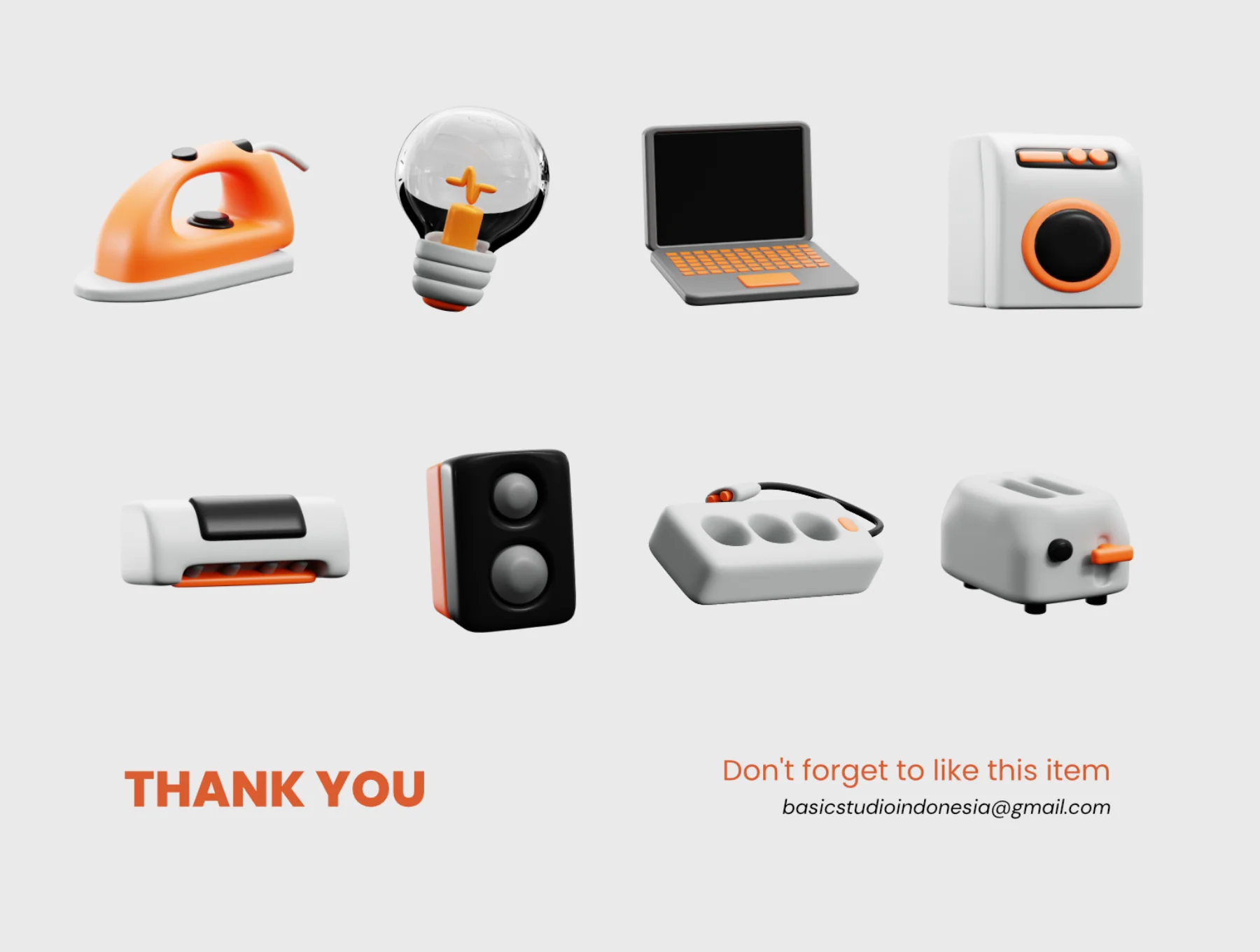 Electronic & Home Appliances 3D Icon Pack 6
