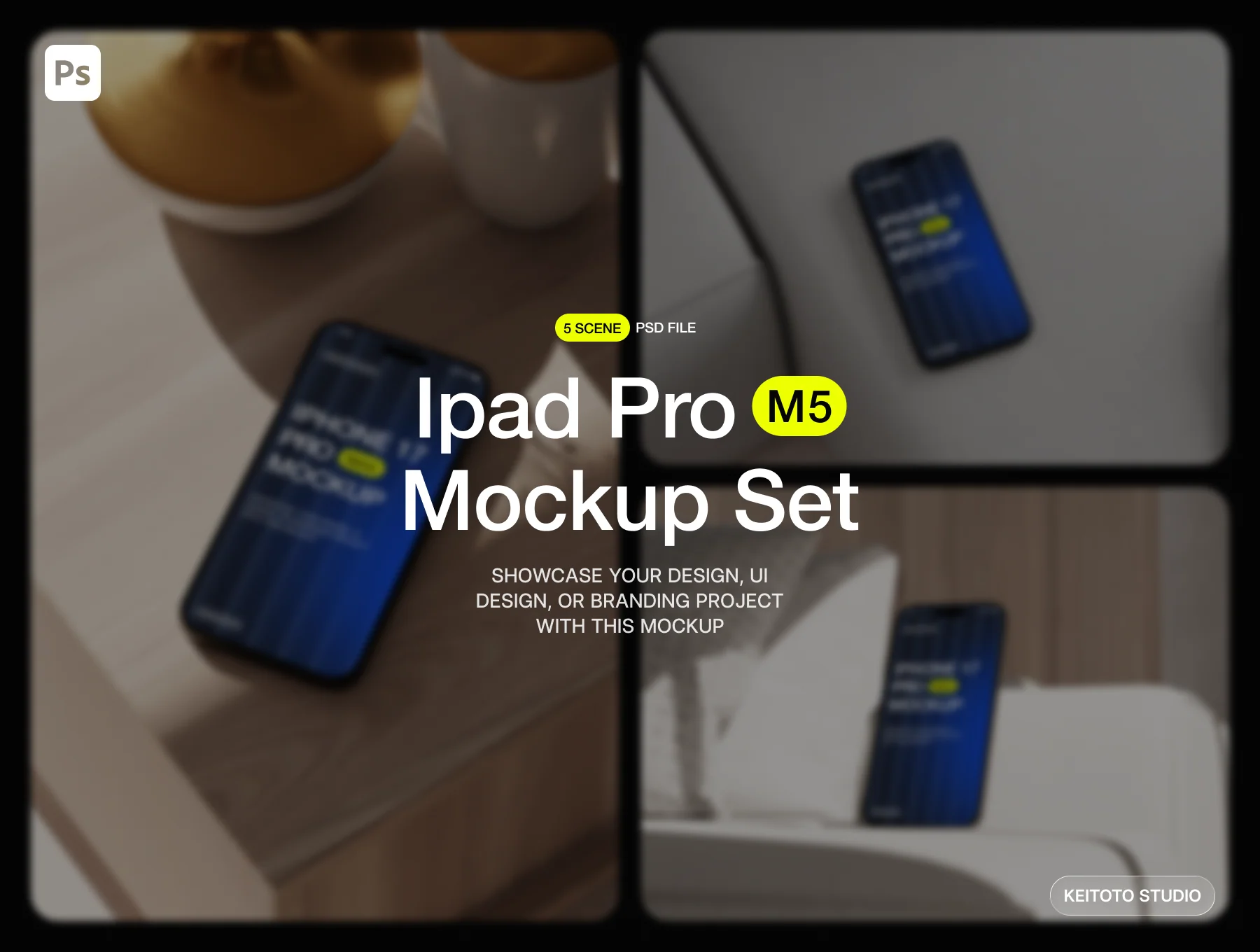 Elegant Home Scene iPhone 17 Pro Max Mockups Set
