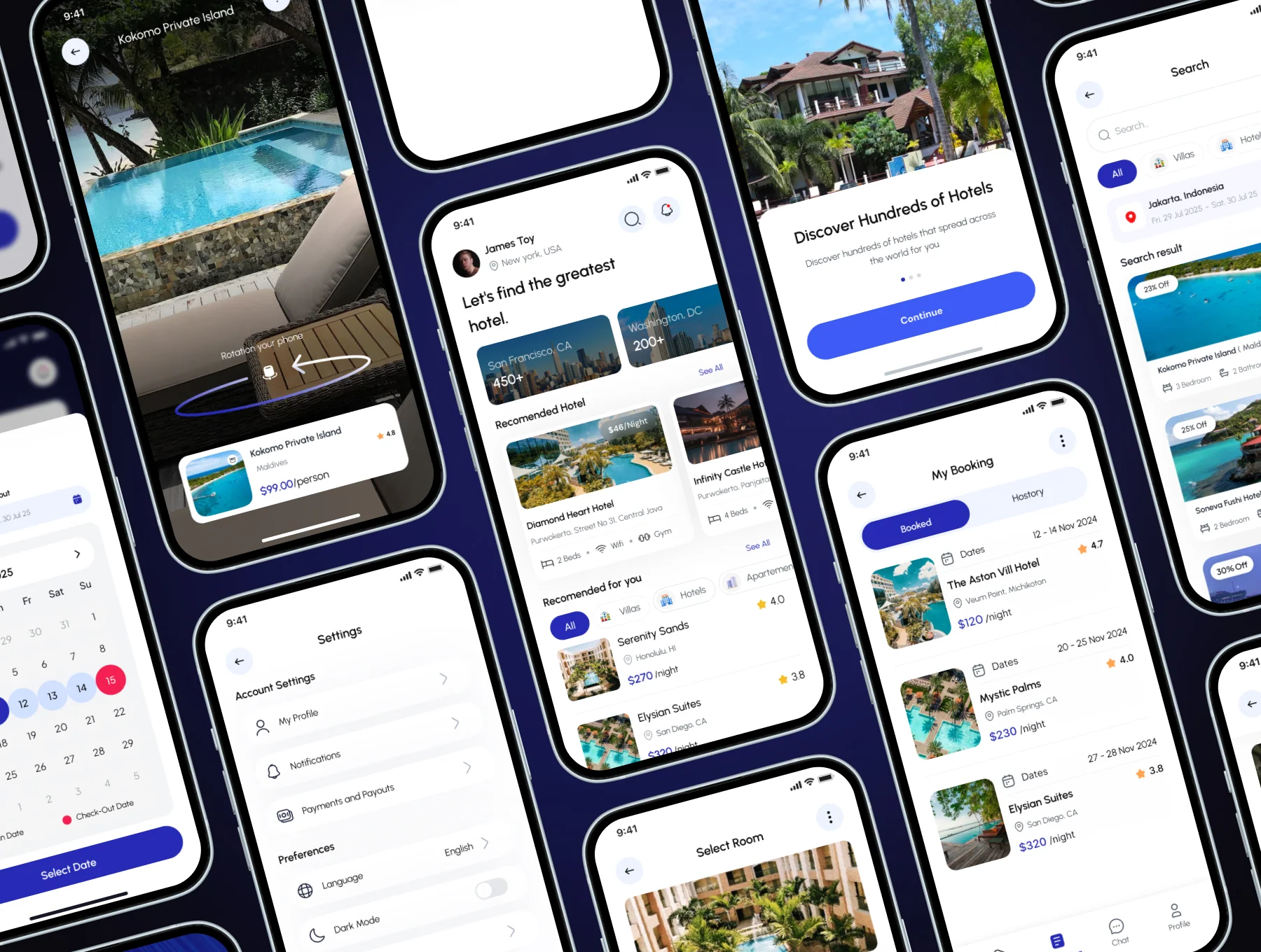 Elegant Hotel Booking App – Premium Hotel Booking Mobile App UI Kit 4