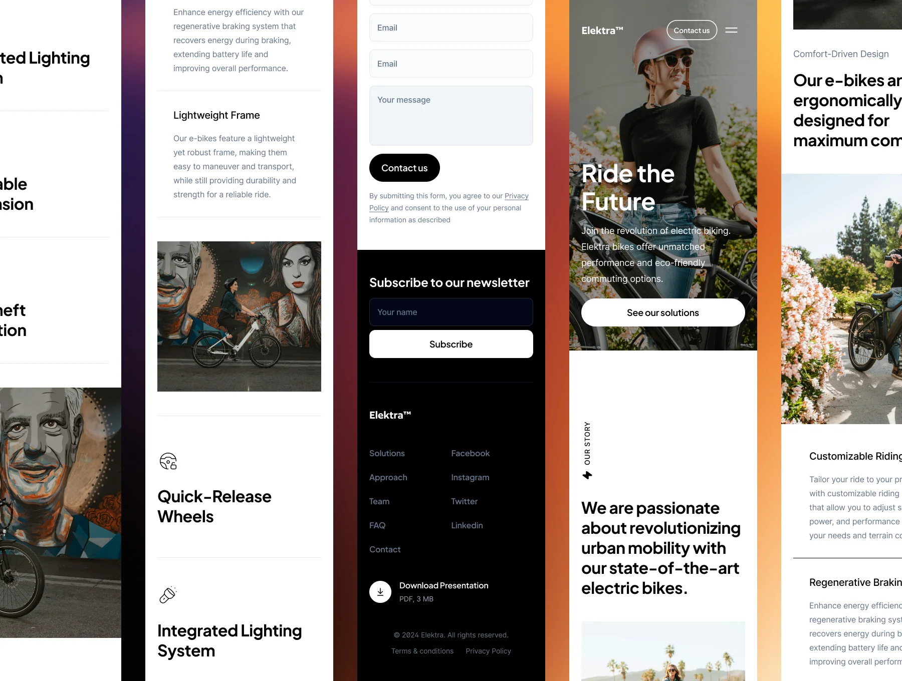 Elektra - E-bike landing template 2