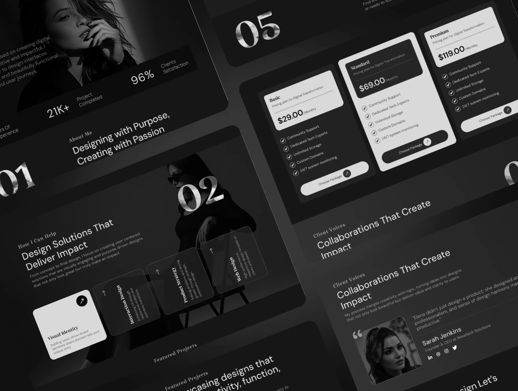 Elena Vance — Personal Portfolio Framer Template 4
