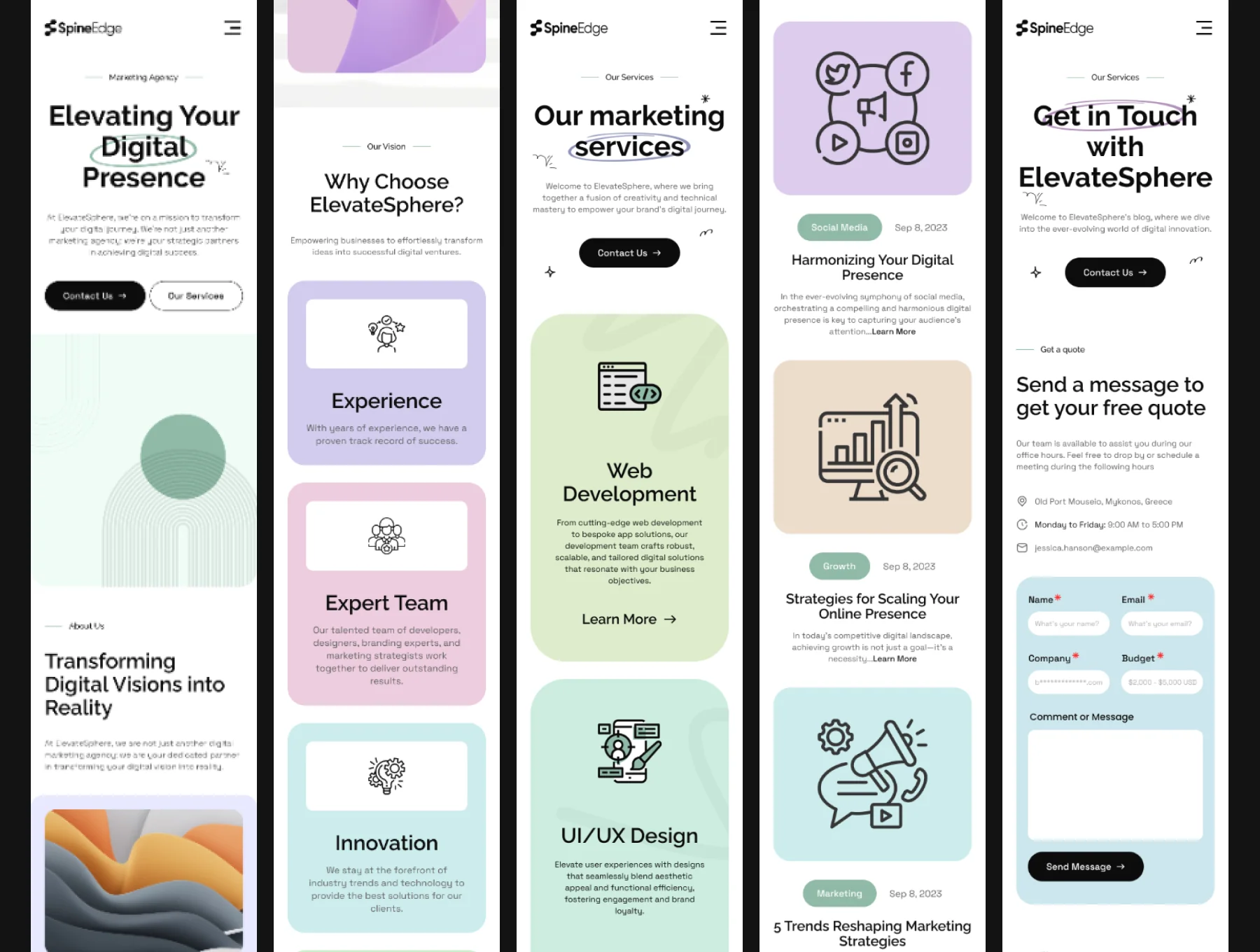 ElevateSphere - Marketing Agency Website Template - UI Template 4