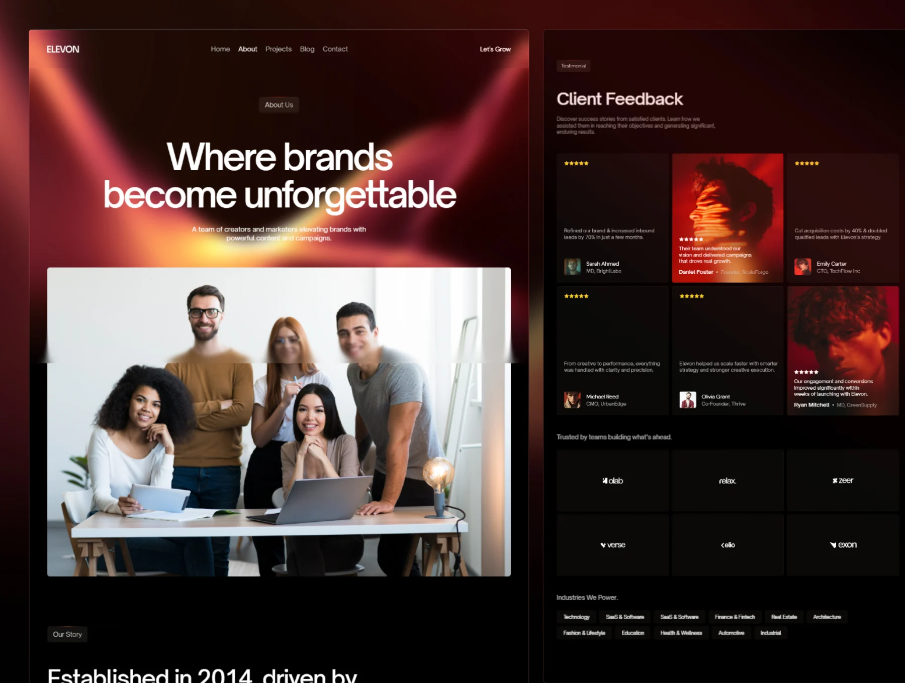 ELEVON — Marketing Agency Template 3