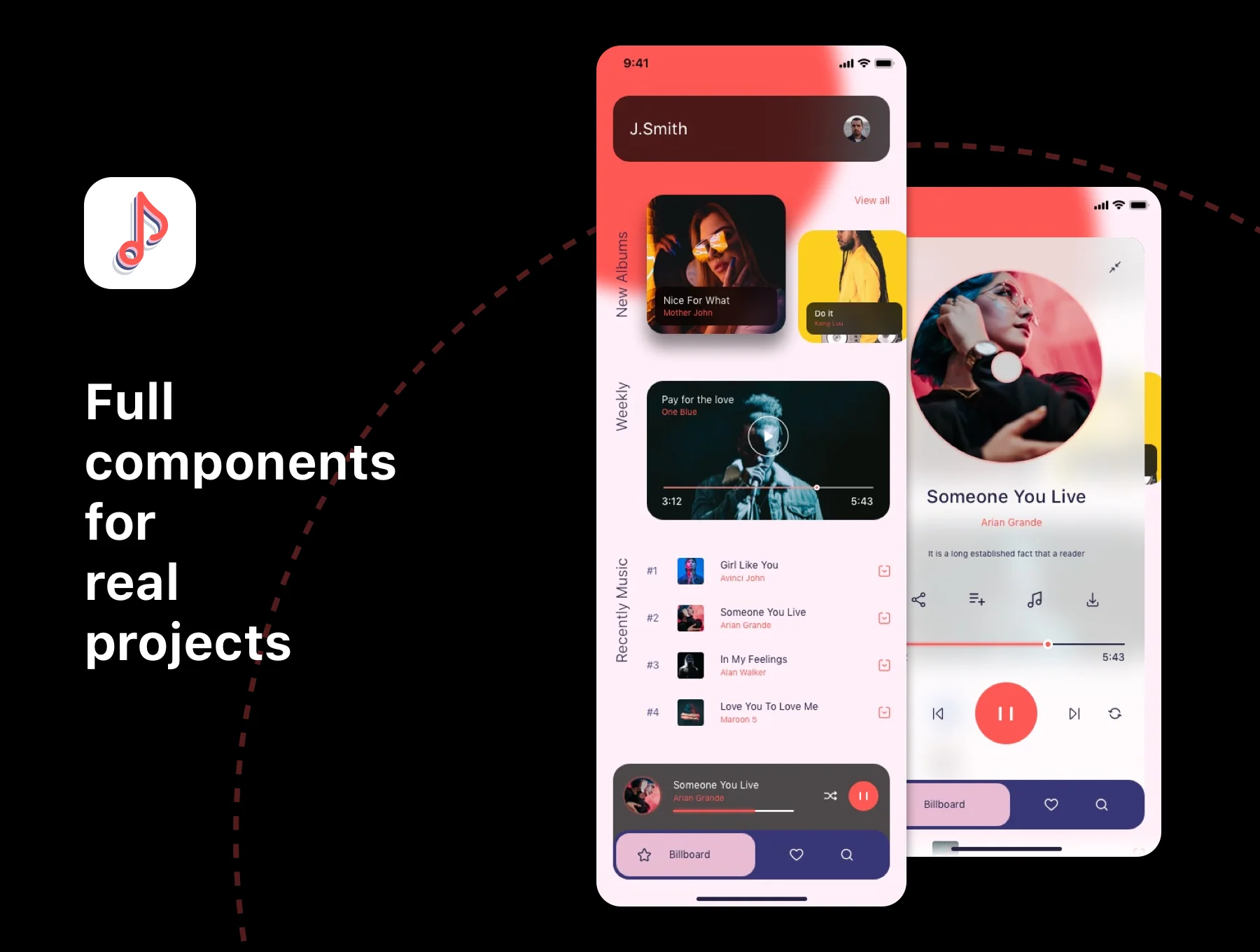 Elexto - Music App UI Kit 3