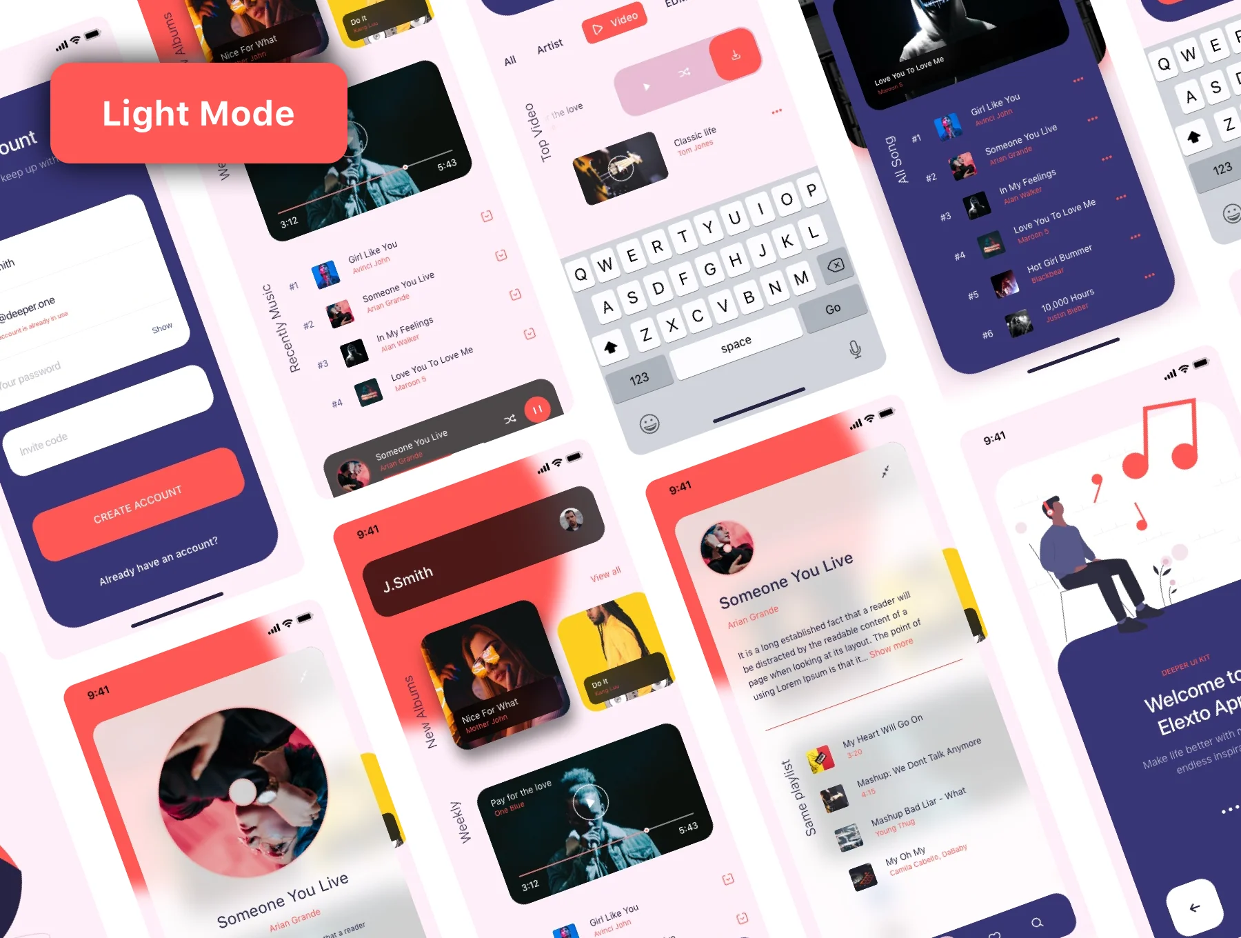 Elexto - Music App UI Kit 5