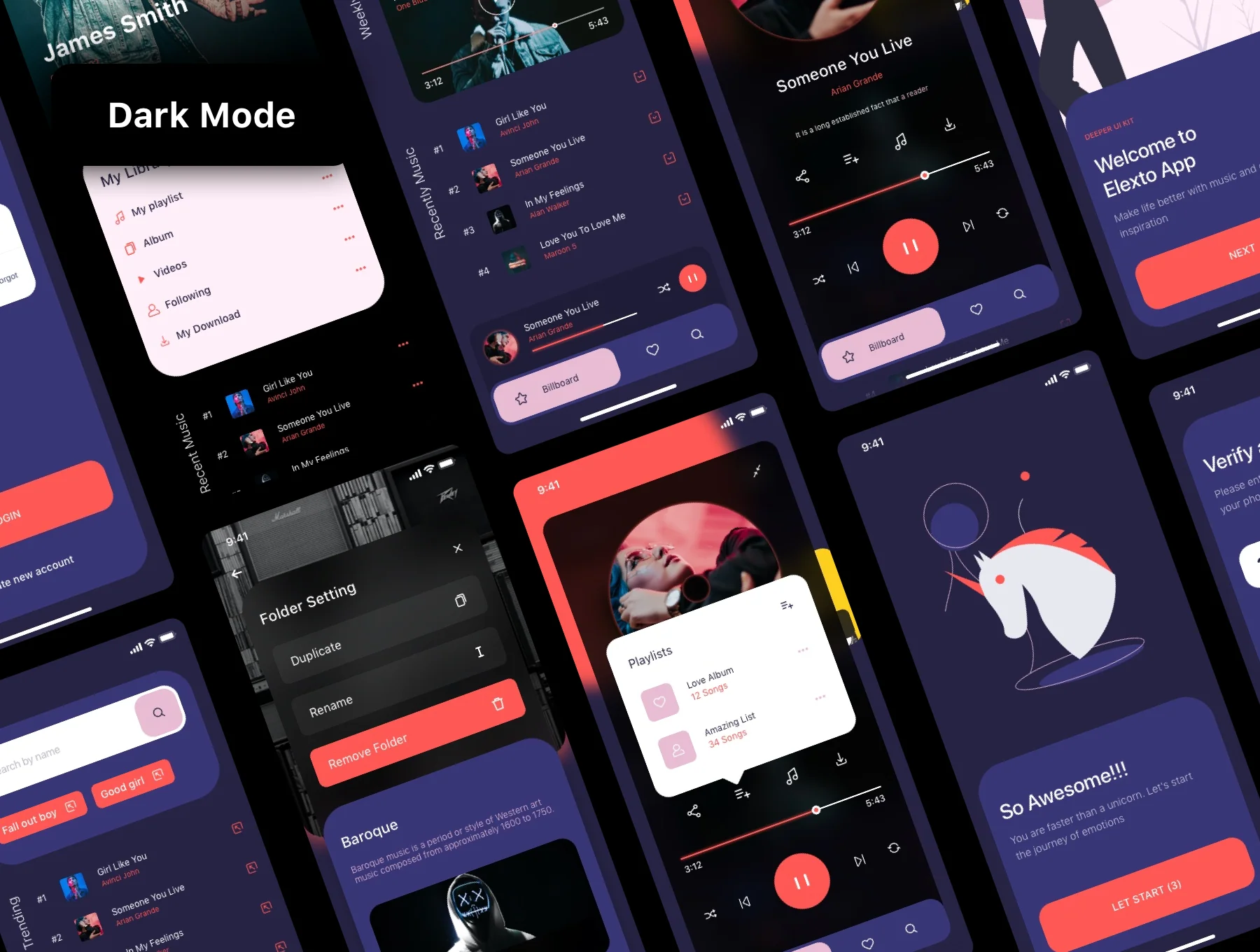 Elexto - Music App UI Kit 6