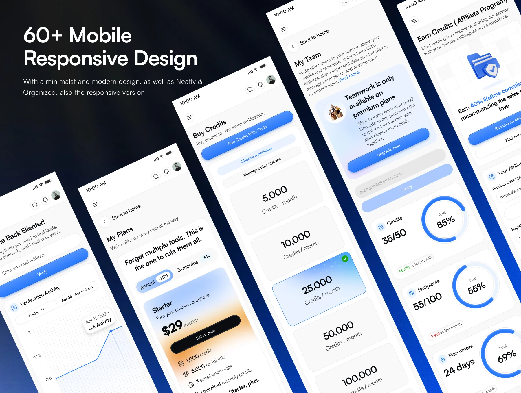 Elienter – Email Verifier Dashboard UI Kit 4