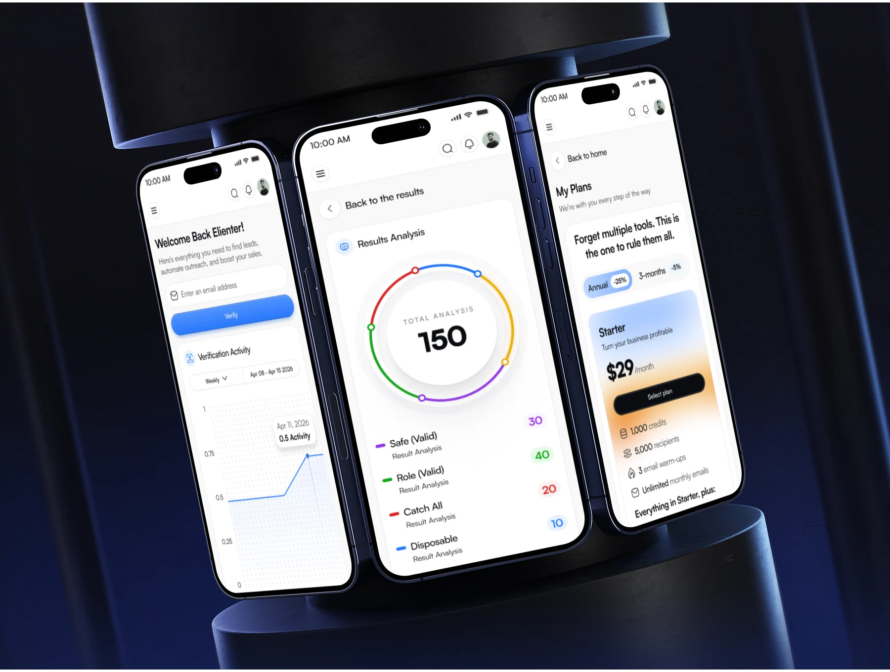Elienter – Email Verifier Dashboard UI Kit 7