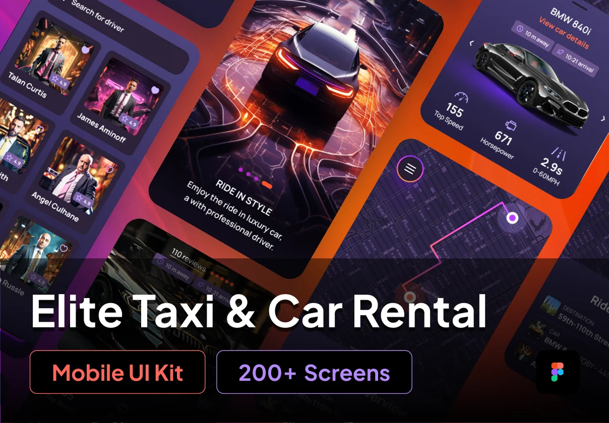 Elite - Taxi and Car Rental Mobile App