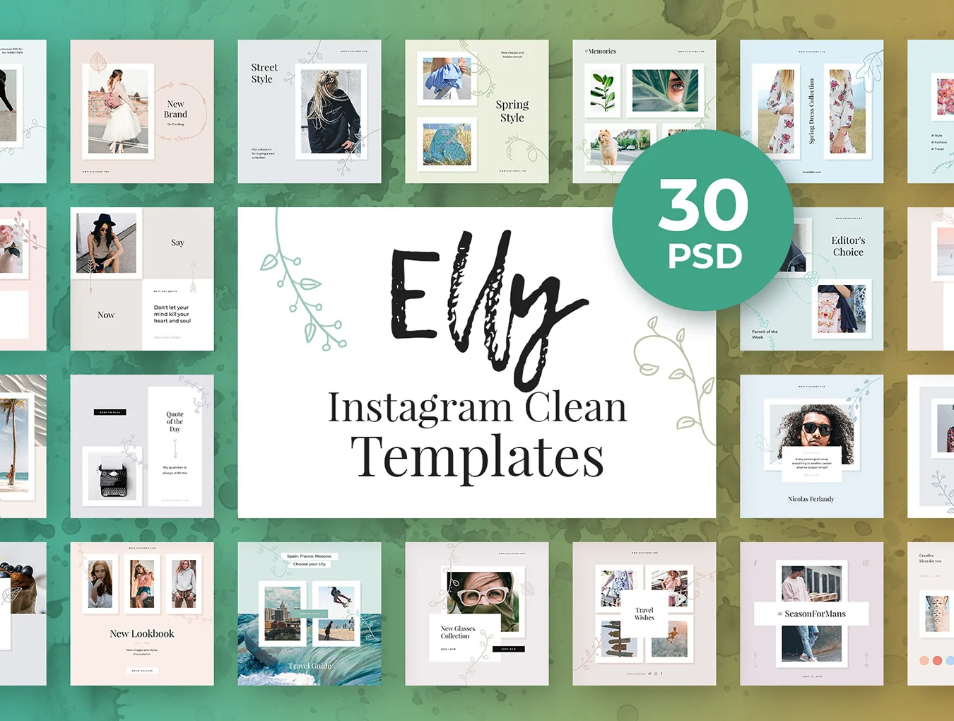 Elly Instagram Clean Templates