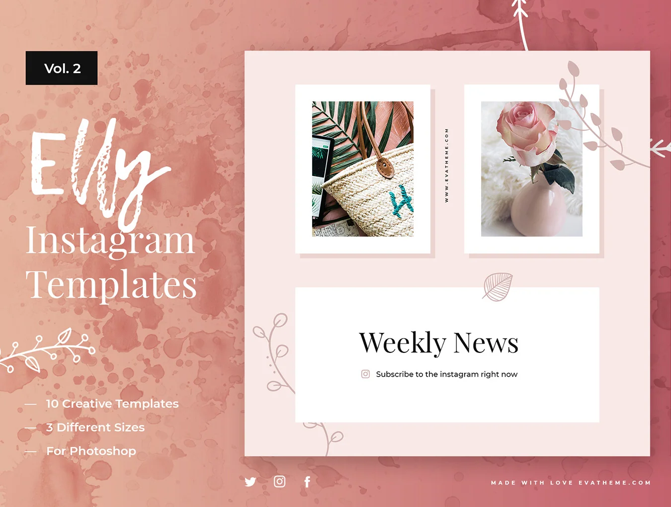 Elly Instagram Clean Templates 4