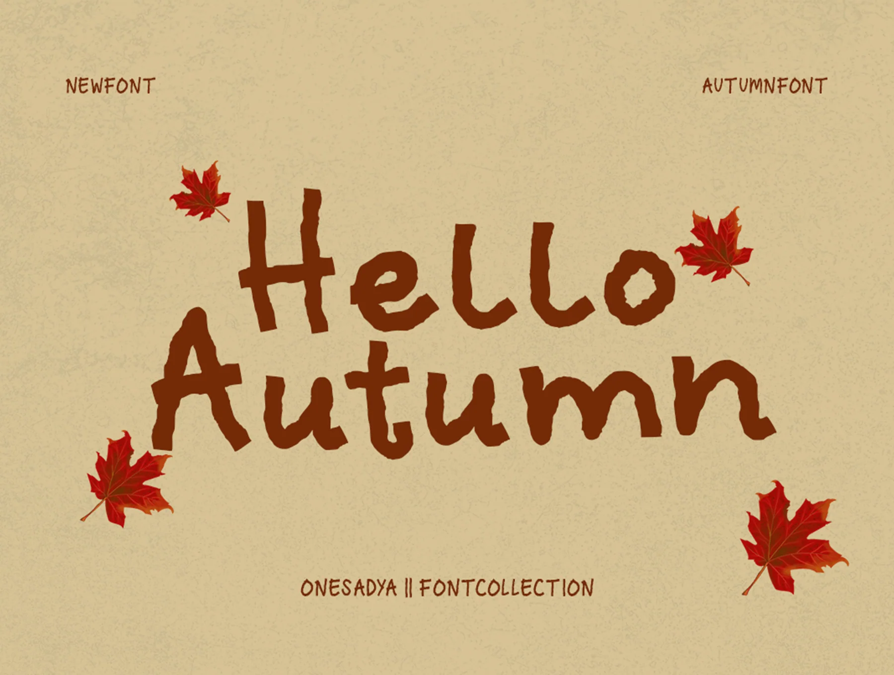 Elowen – Autumn season Display Font Typeface 2