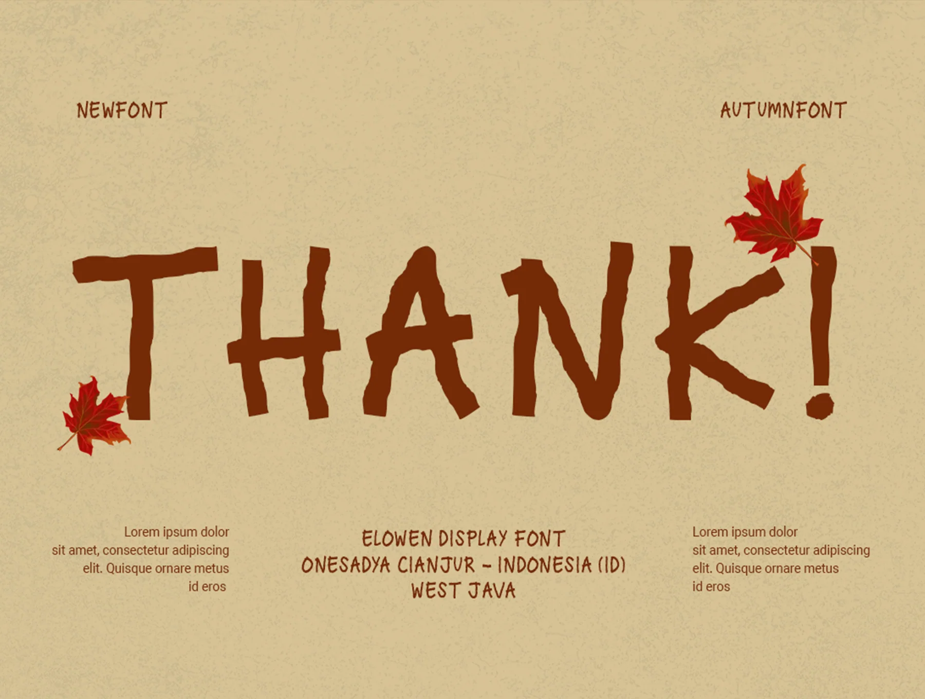 Elowen – Autumn season Display Font Typeface 6
