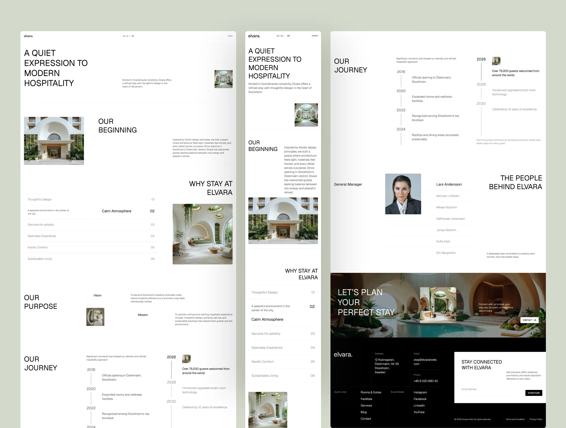 Elvara – Hotel & Resort Website UI Figma Template 2