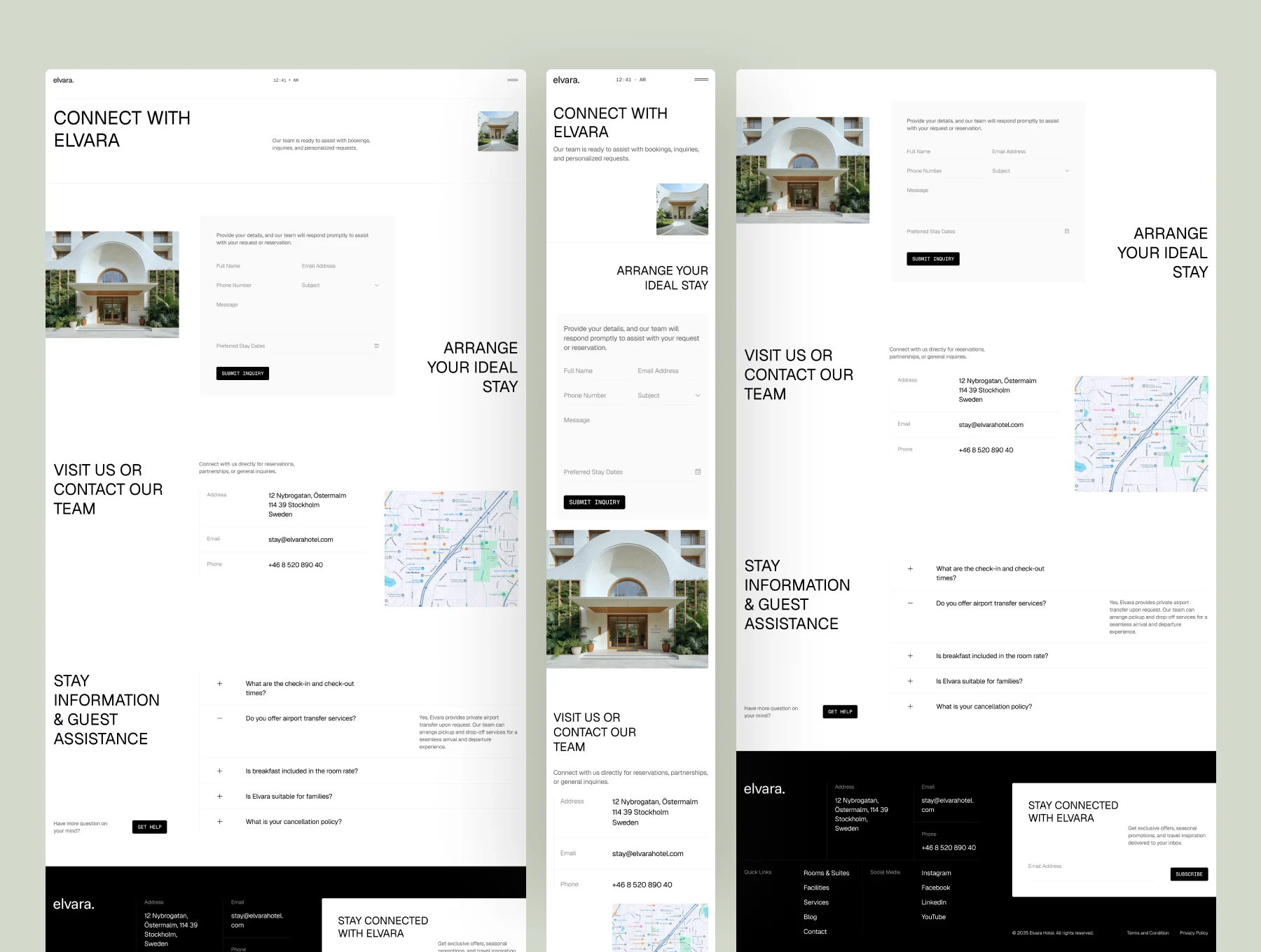 Elvara – Hotel & Resort Website UI Figma Template 5
