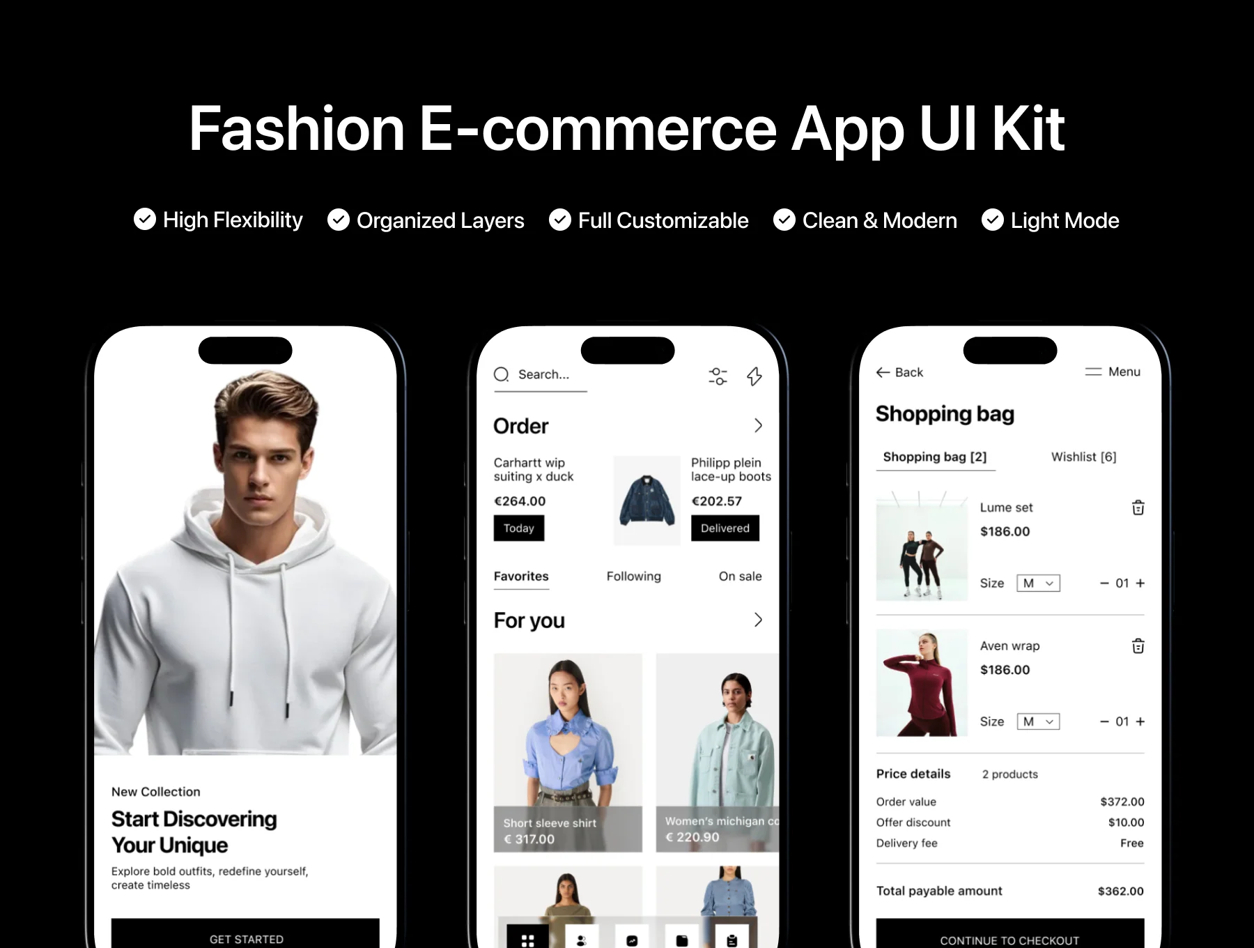 Elvora — Fashion E-commerce App UI Kit
