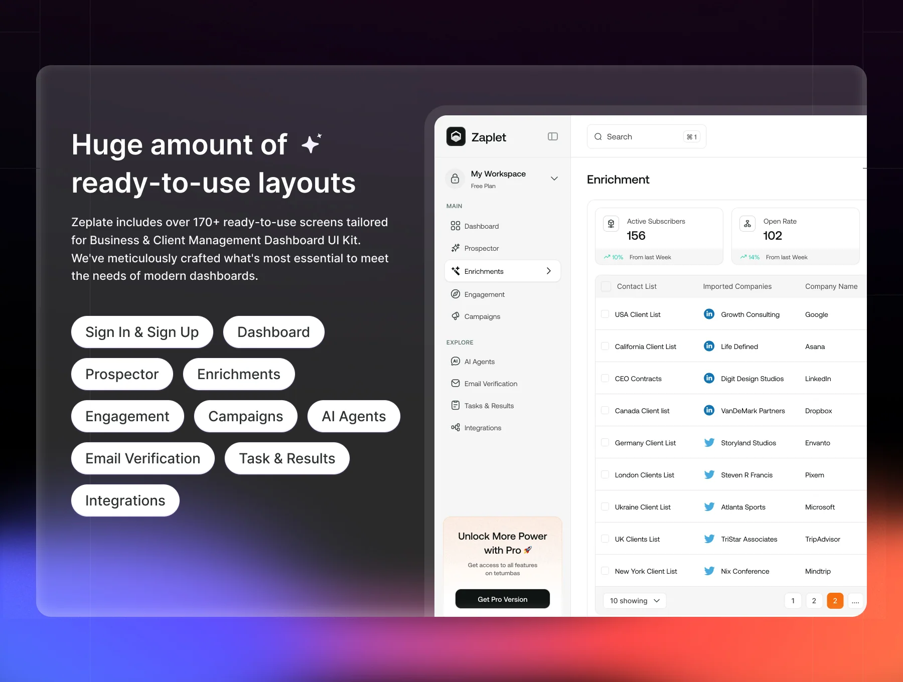 Email Marketing Web App UI Kit 4