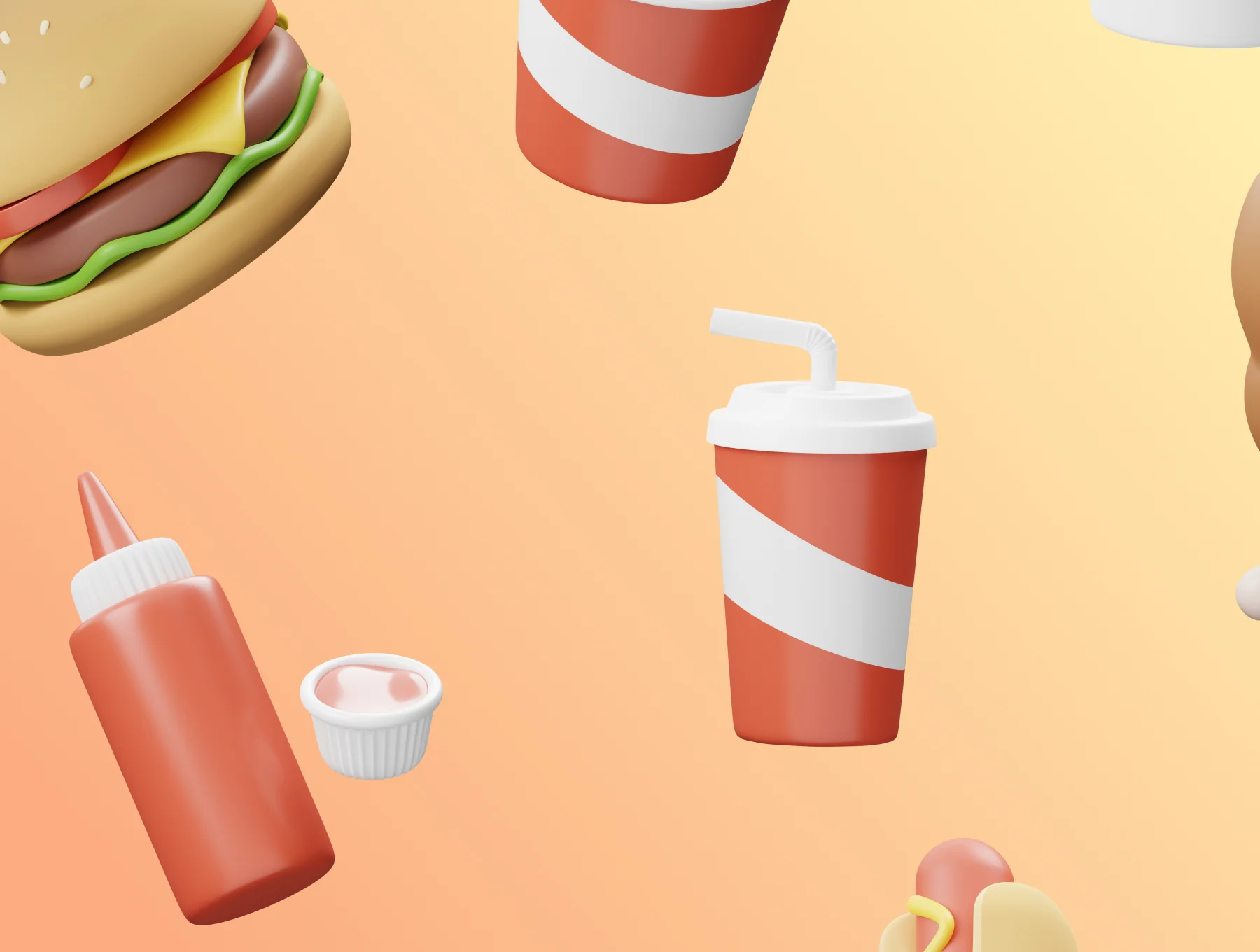 EMAMFOOD: 3D Fast Food and Drink Icons 4