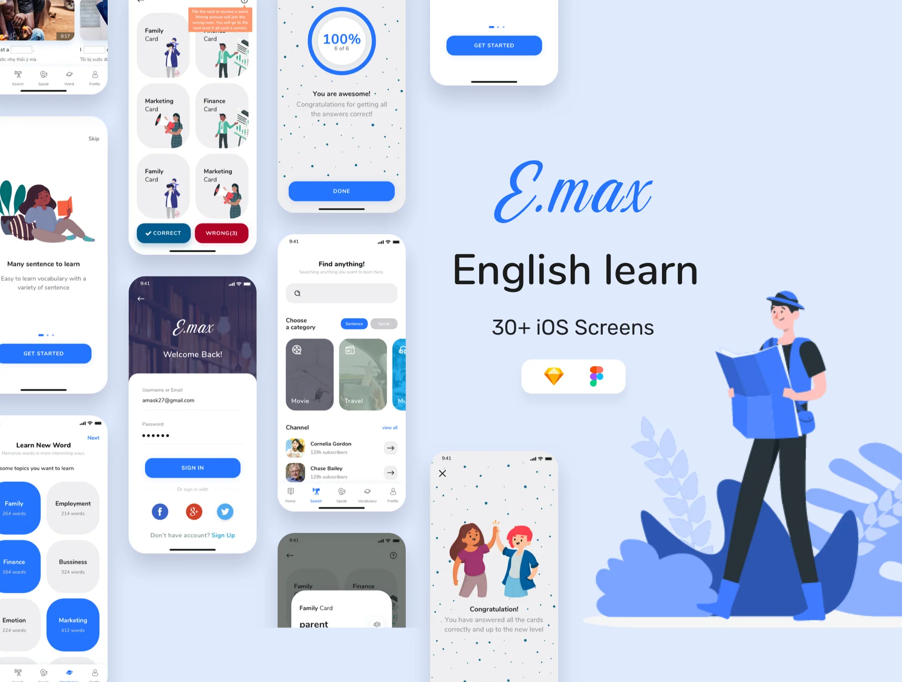 Emax English Learn UI KIT