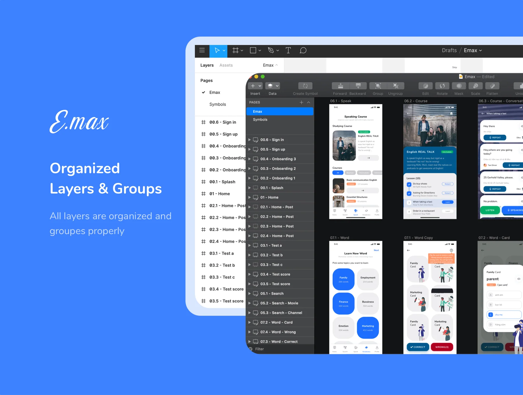 Emax English Learn UI KIT 3