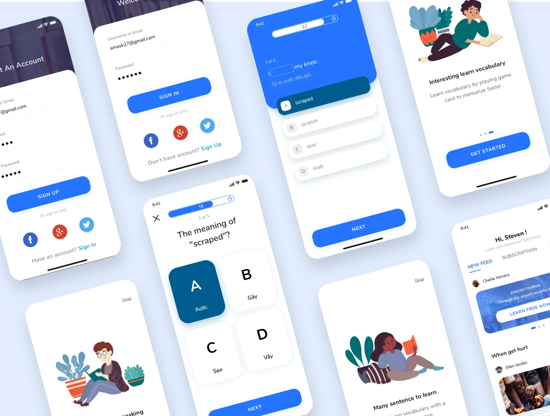 Emax English Learn UI KIT 4