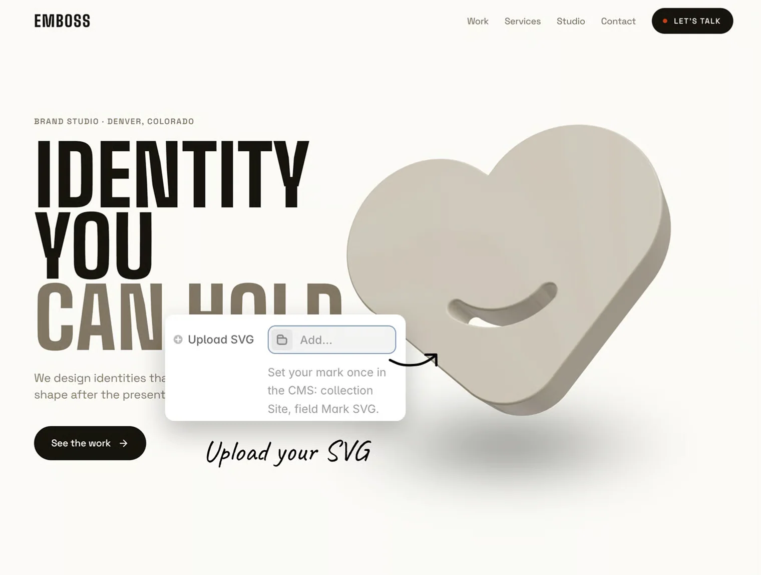 Emboss - Design Agency Framer Site