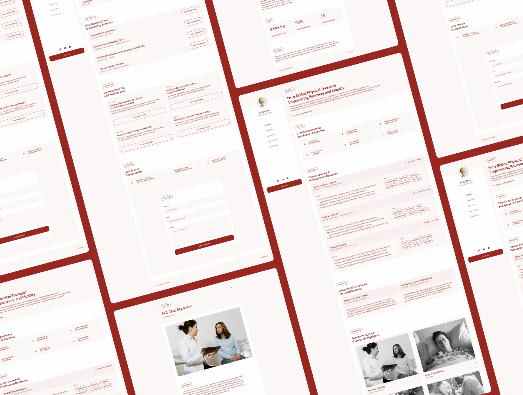 Emily Carter – Medical Resume Website & CV and Cover Letters (A4 & Letter) Design 5
