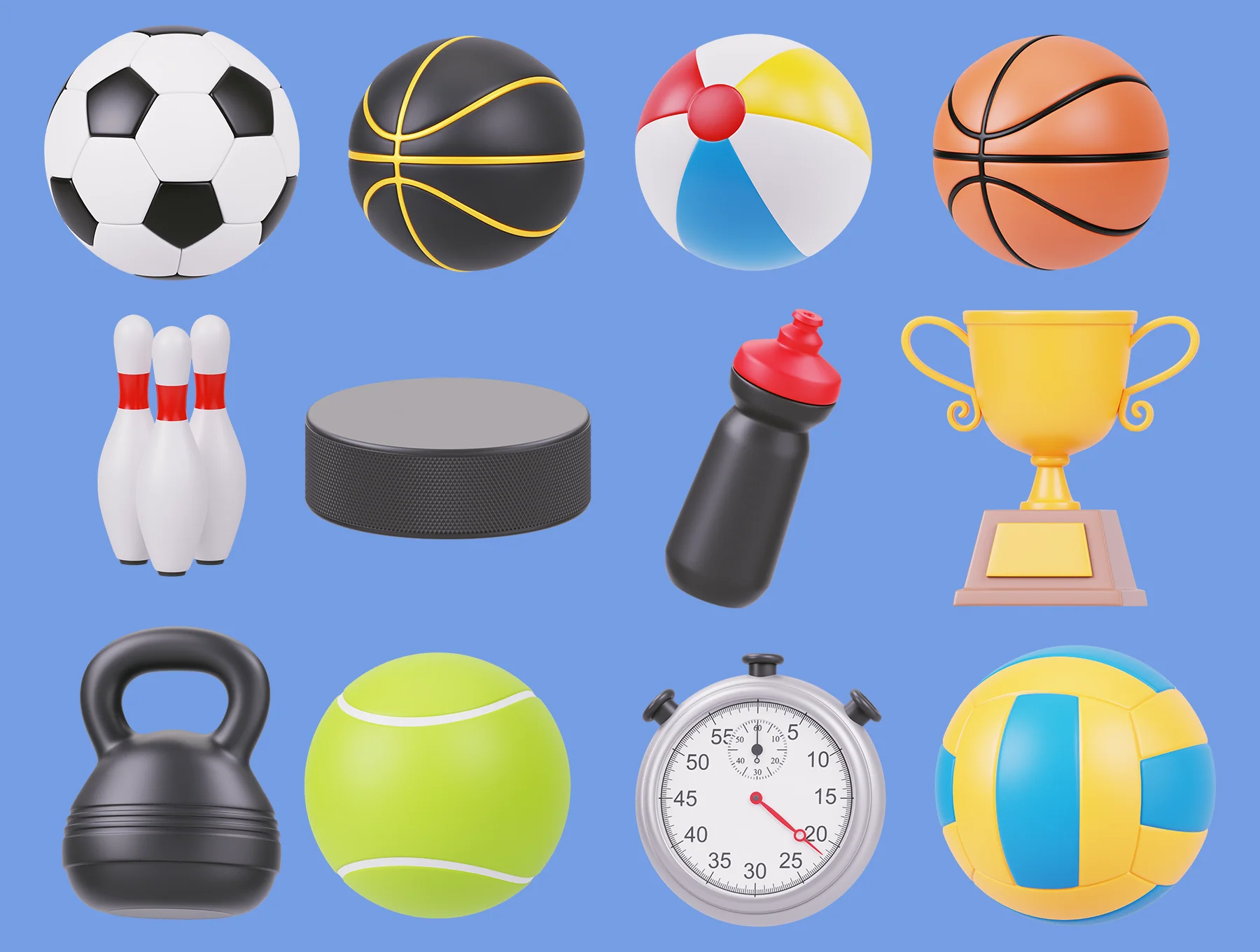 Sport Items 3D Icon Pack 5