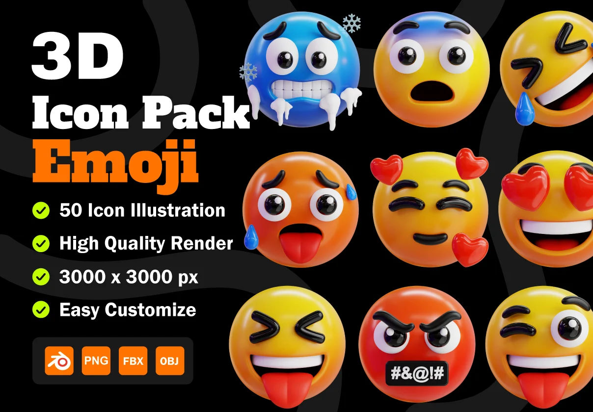 Emoji 3D Icon Packs