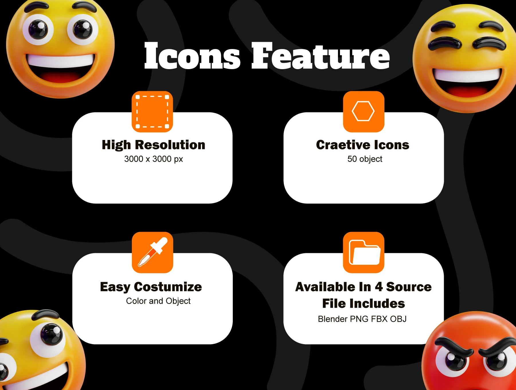 Emoji 3D Icon Packs 2