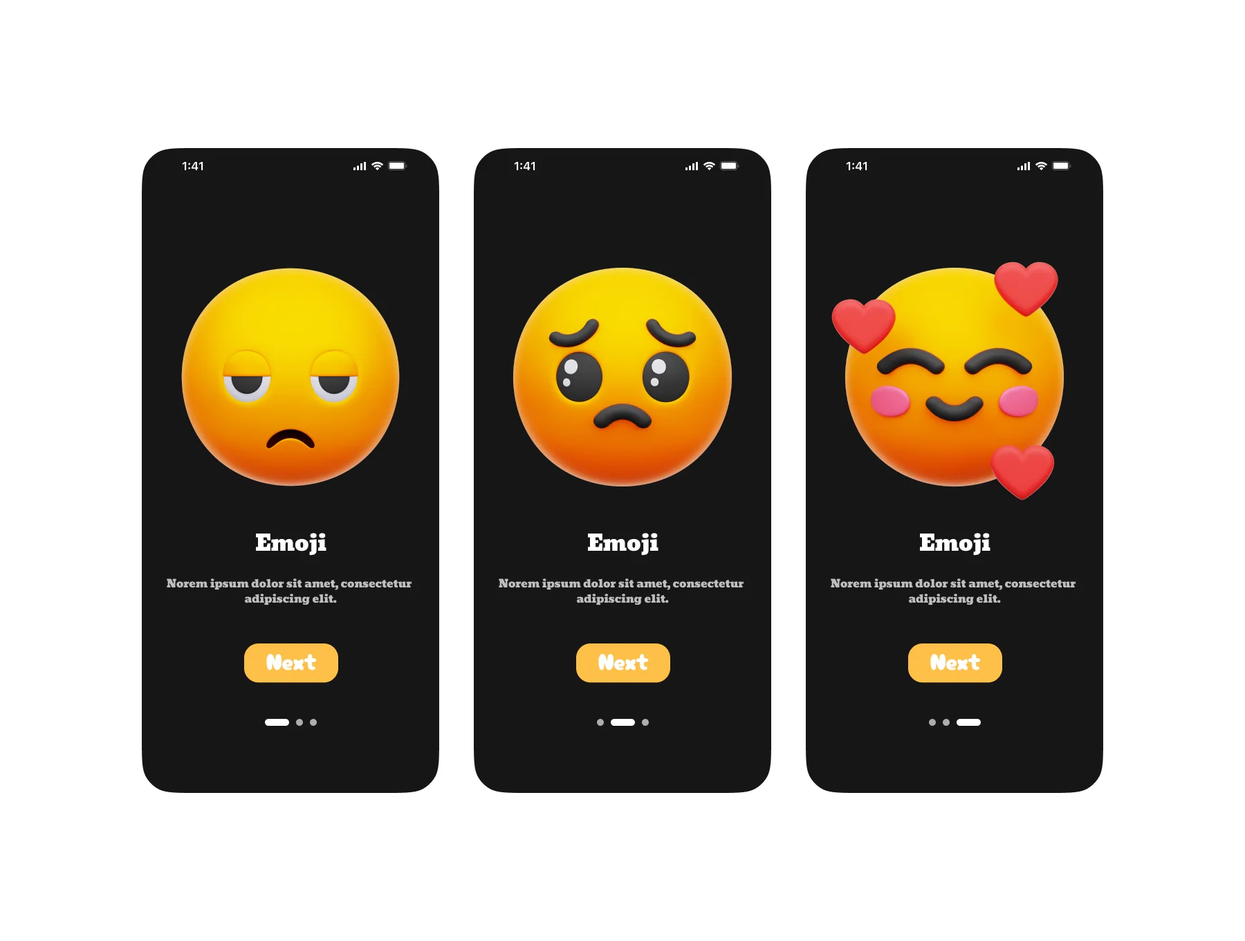 Emoji 3D Icons Set 4