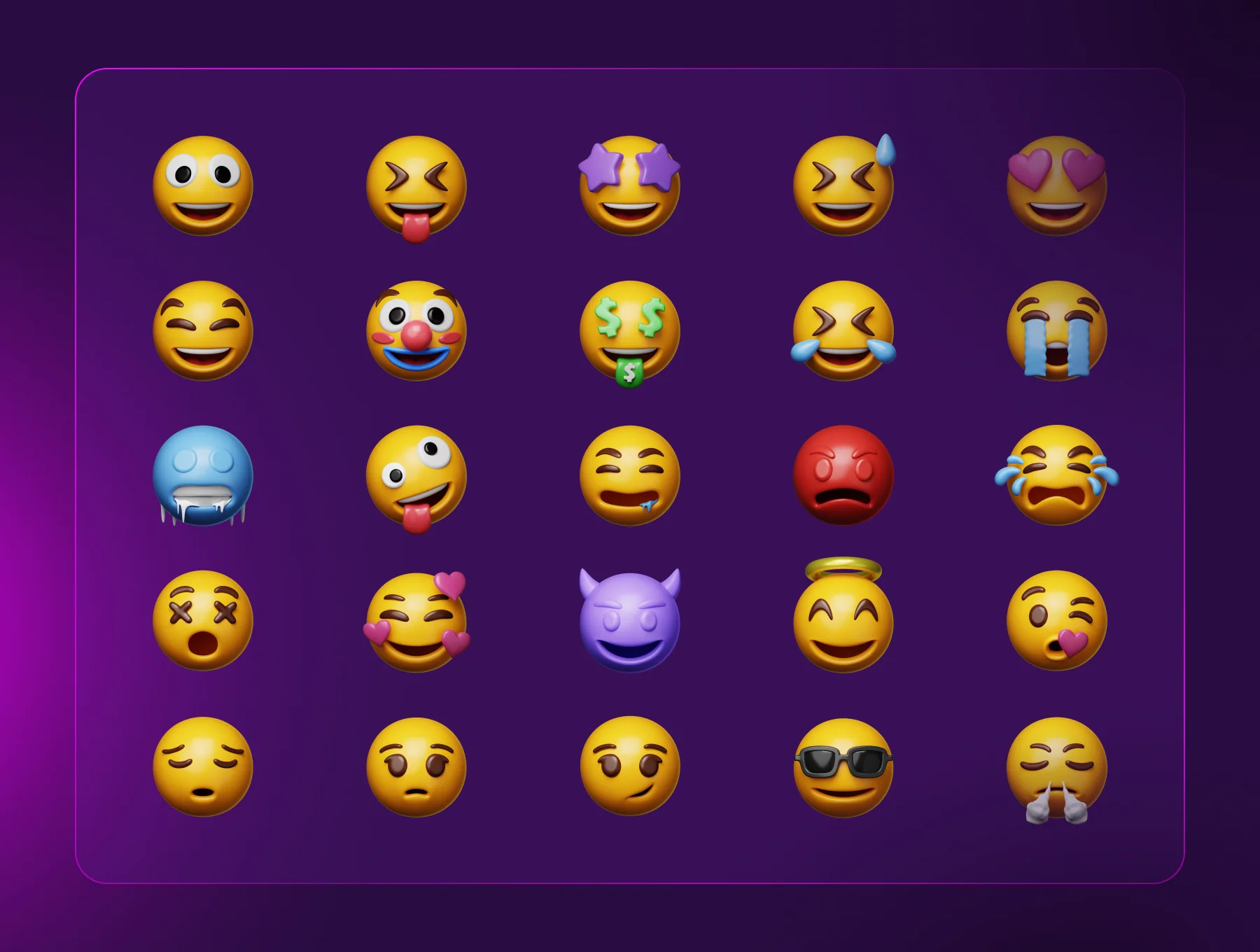 Emoji 3D Icon Set 5