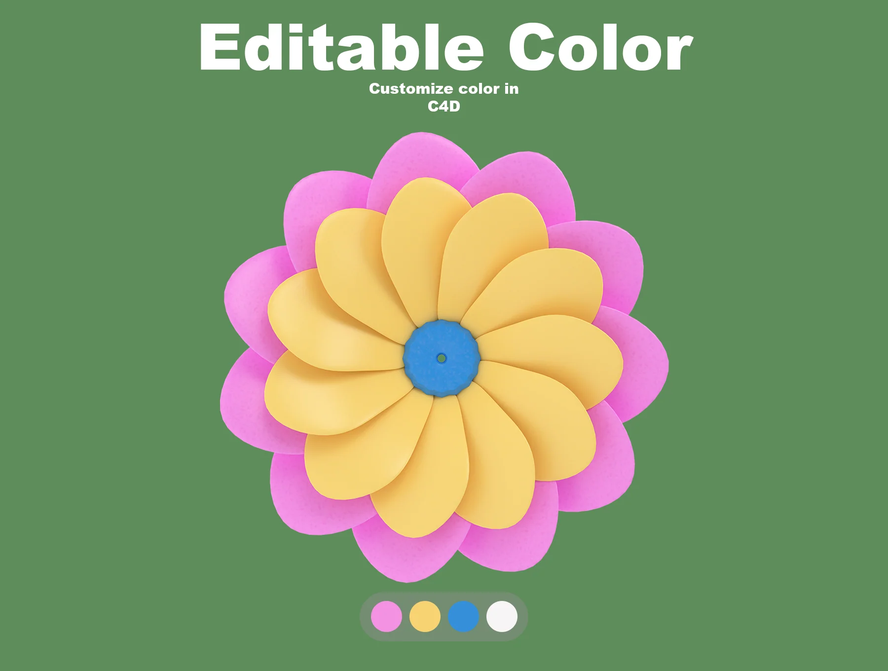 Flowers 3D Icon Pack 4