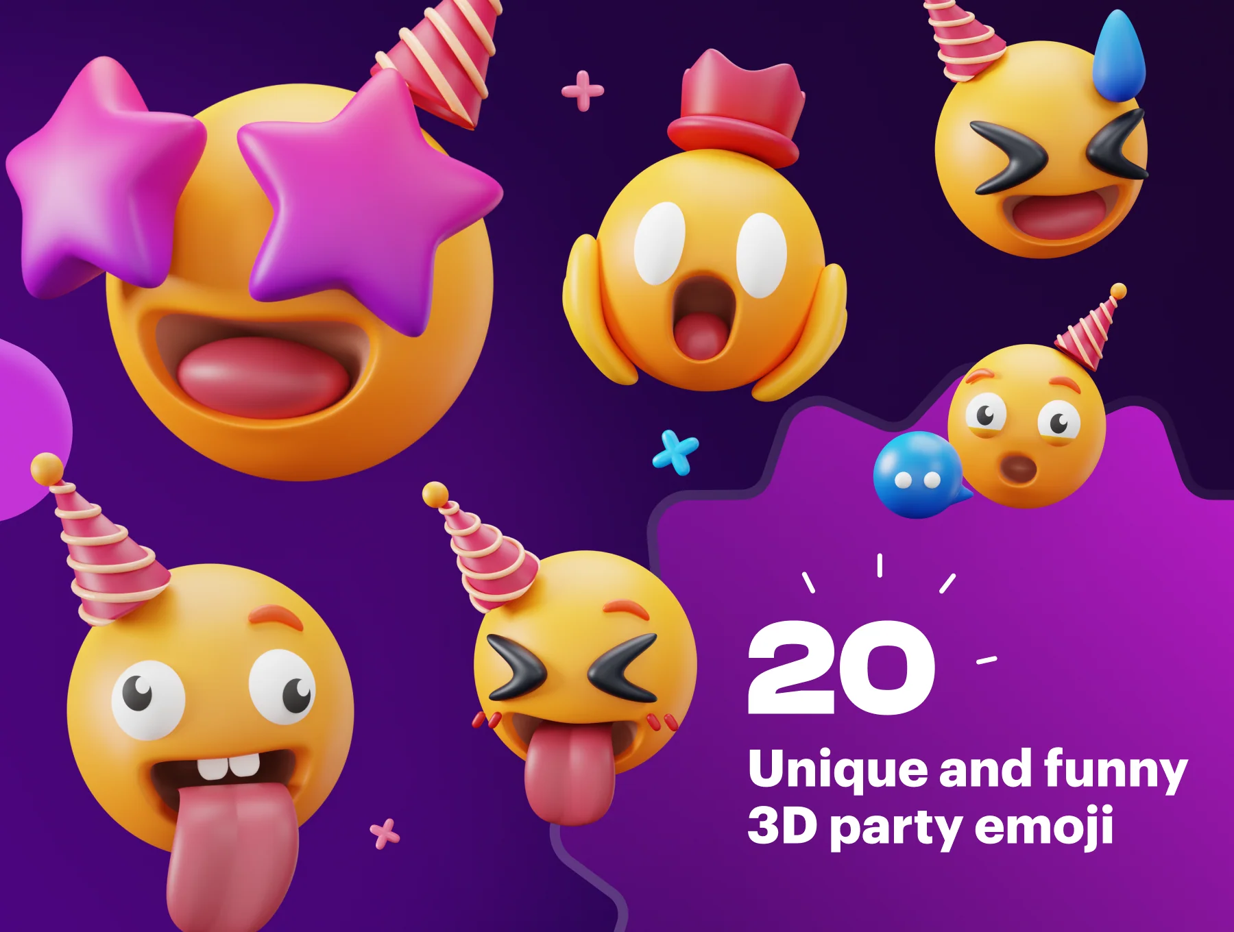 Emoty - 3D Party & Celebration Emoji Set 2