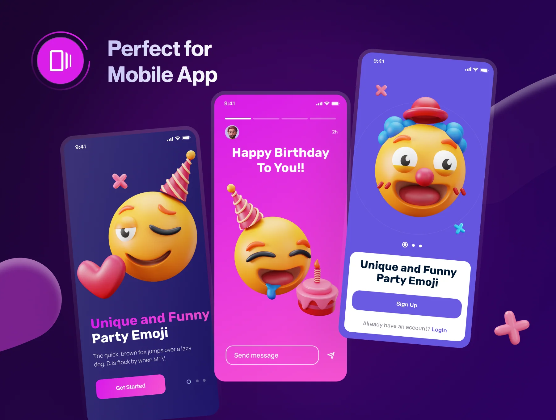 Emoty - 3D Party & Celebration Emoji Set 5