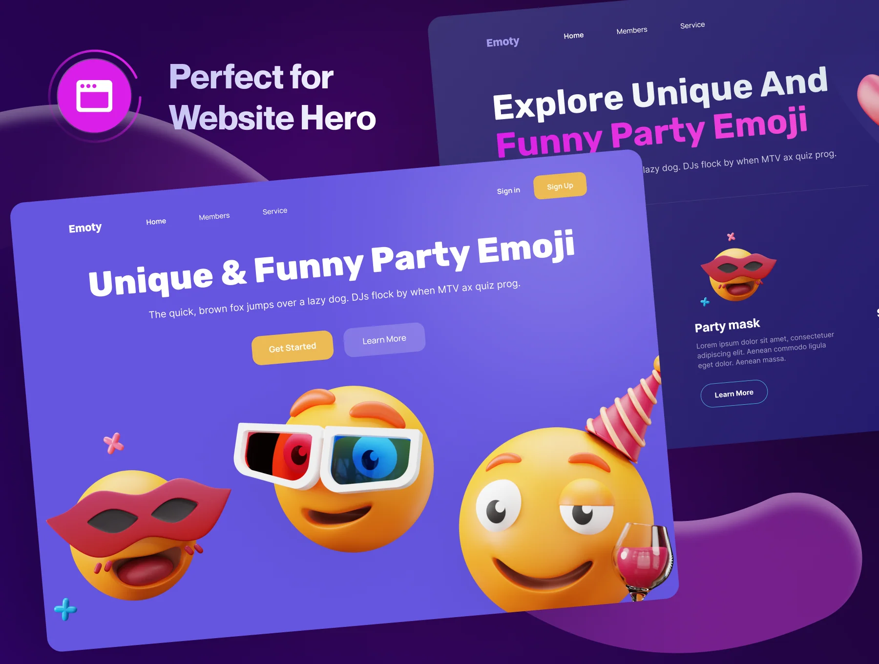 Emoty - 3D Party & Celebration Emoji Set 6