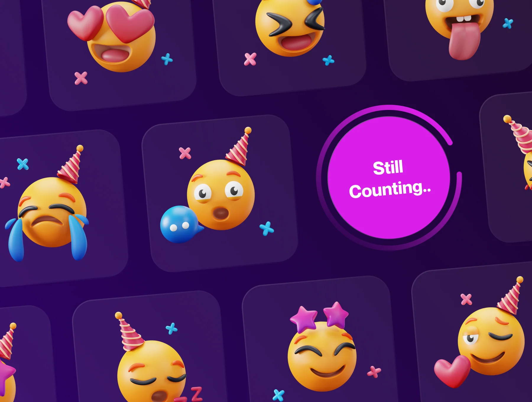 Emoty - 3D Party & Celebration Emoji Set 8