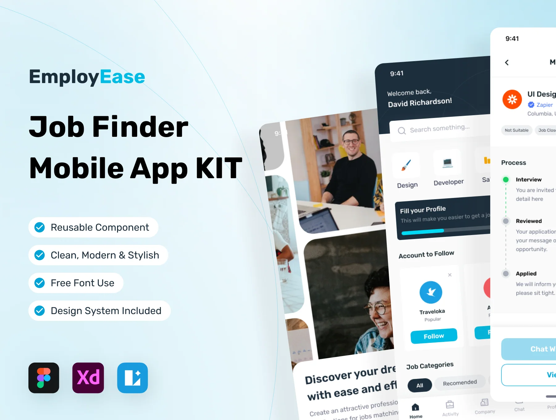 EmployEase - Job Finding App UI Kit