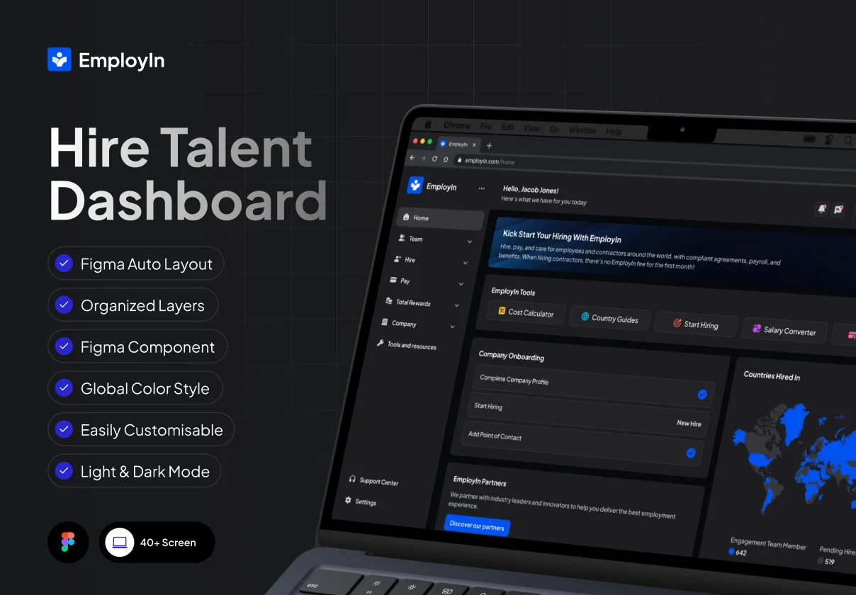 EmployIn - Hire Talent Dashboard UI KIT