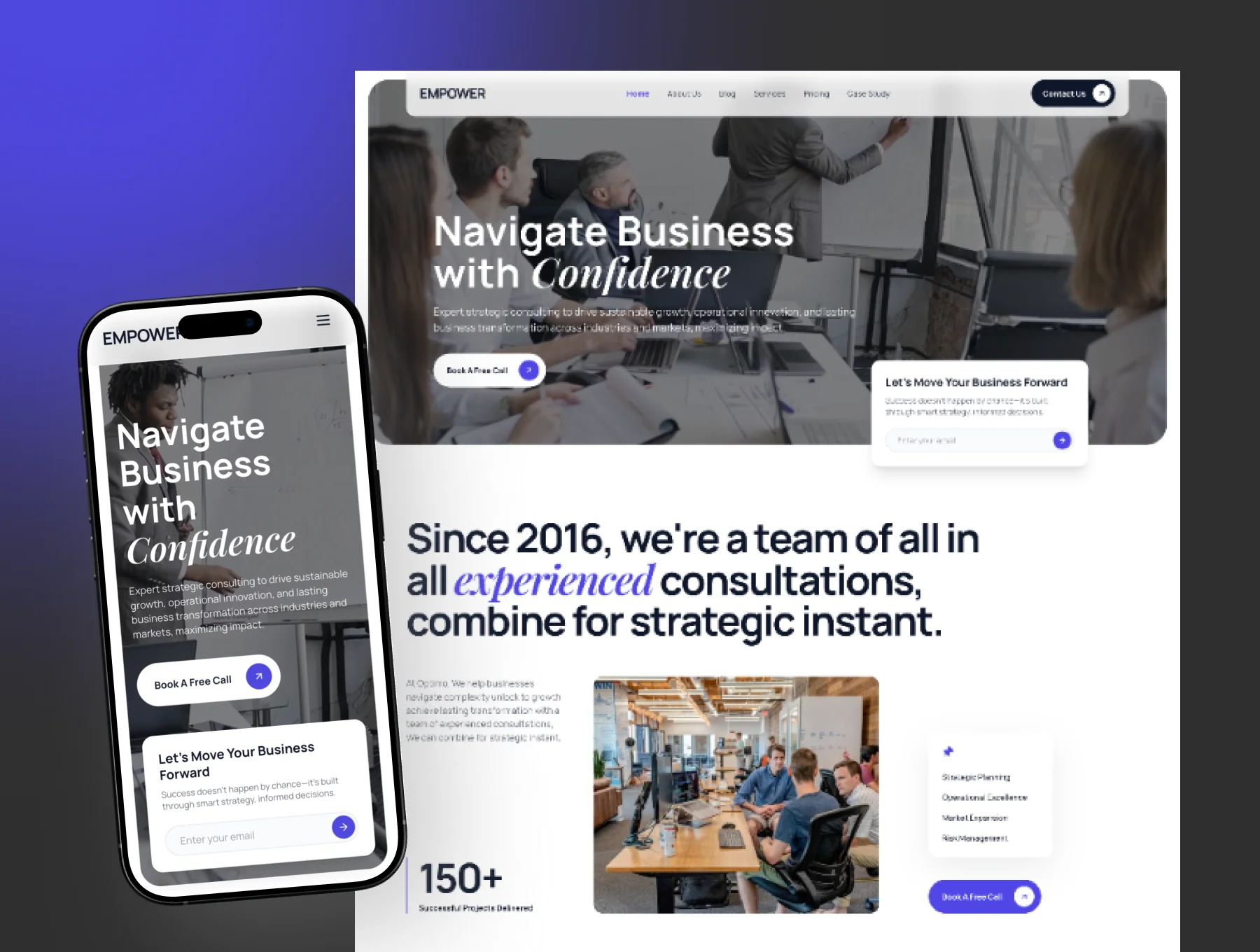 Empower - Business Consulting & Training Website Template 3