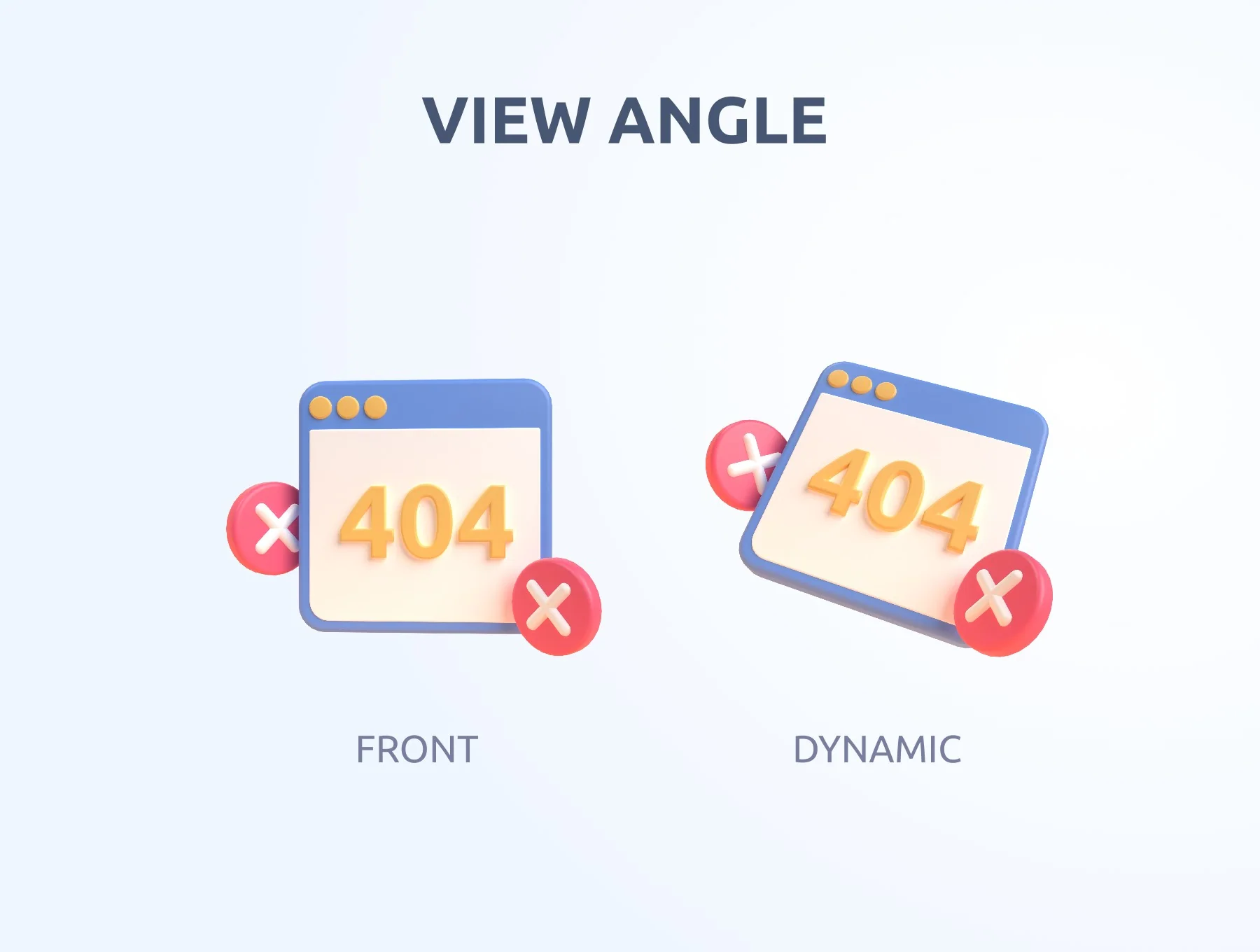 Empty State 3D Icon Set 3