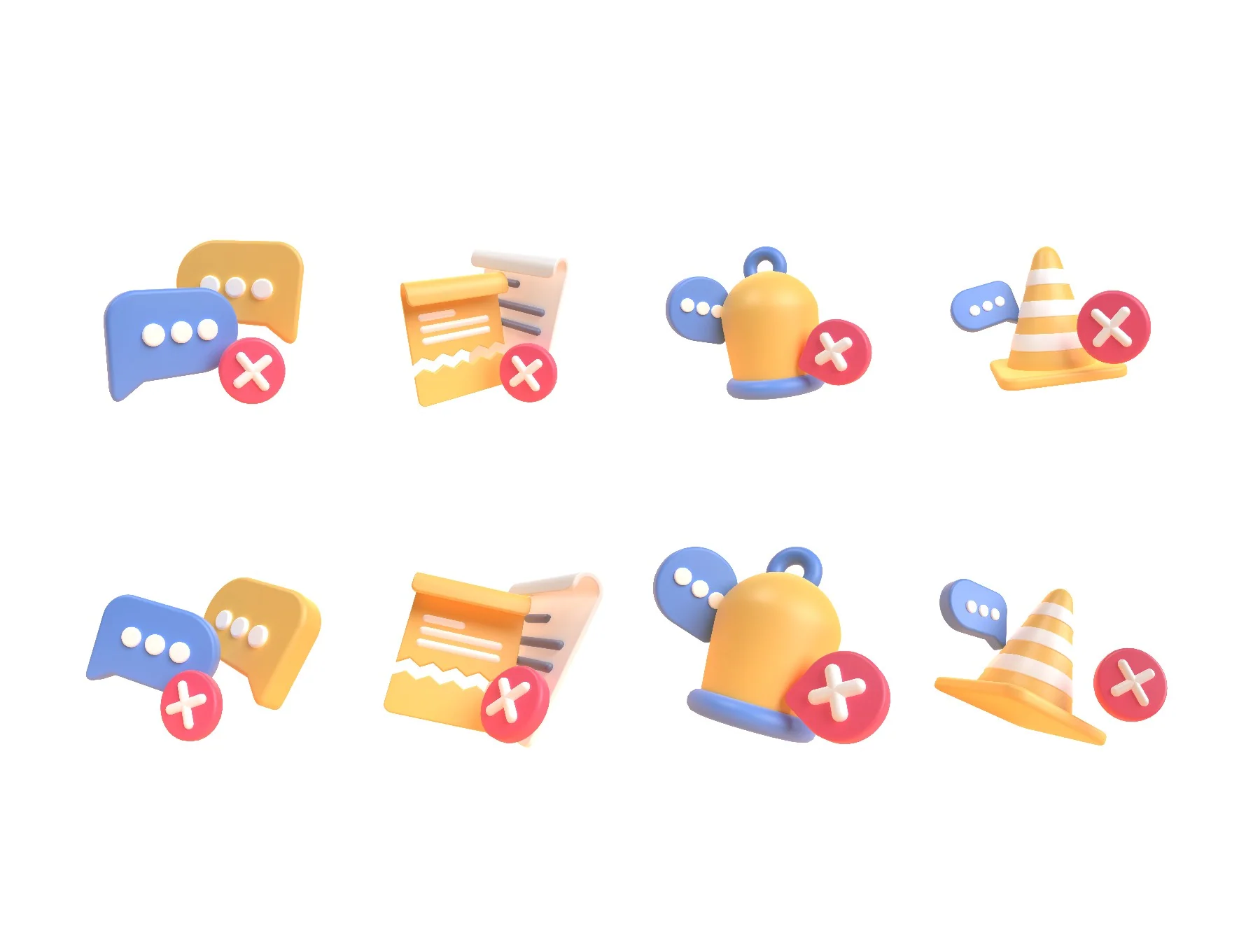 Empty State 3D Icon Set 5