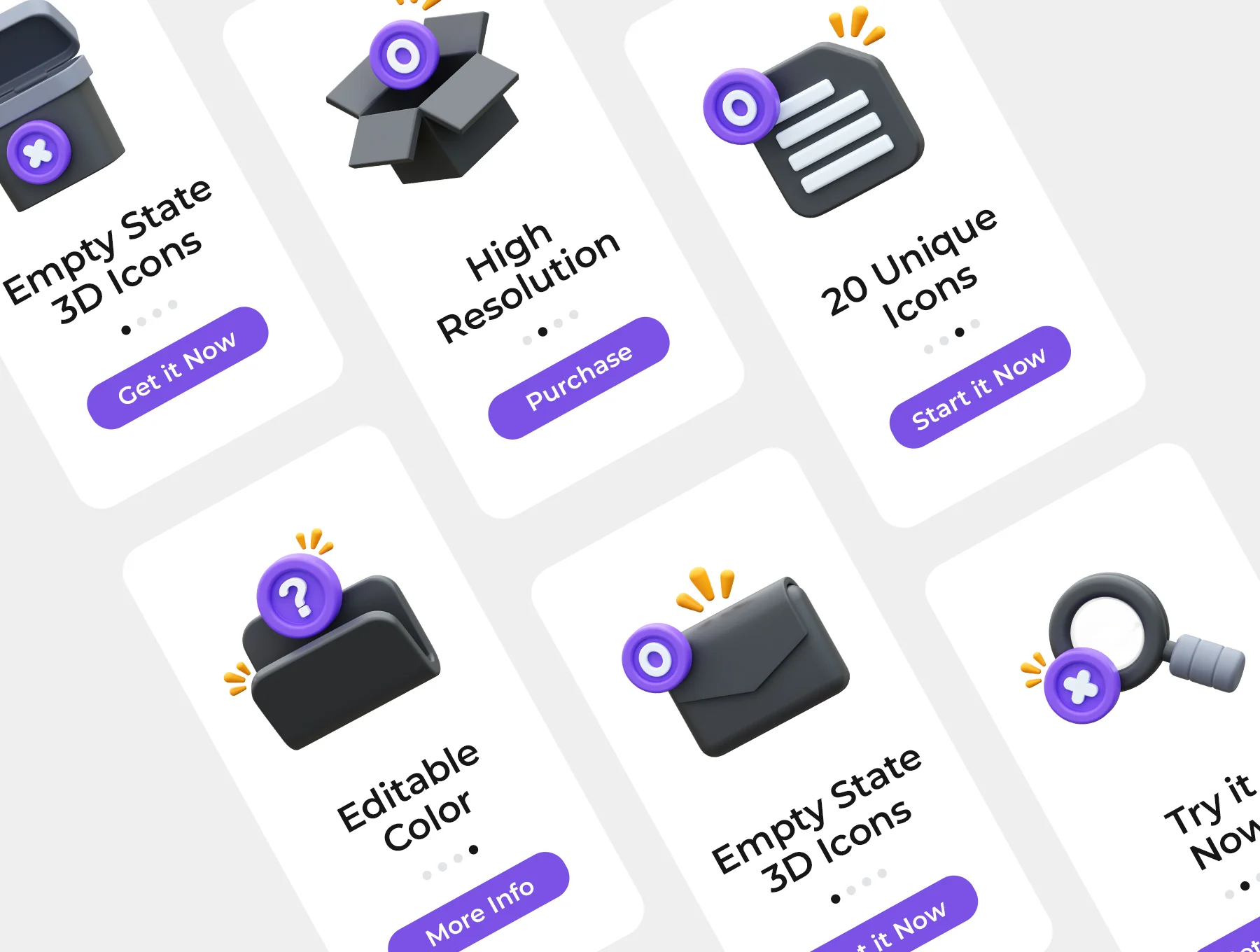 Empty State 3D Icons 5