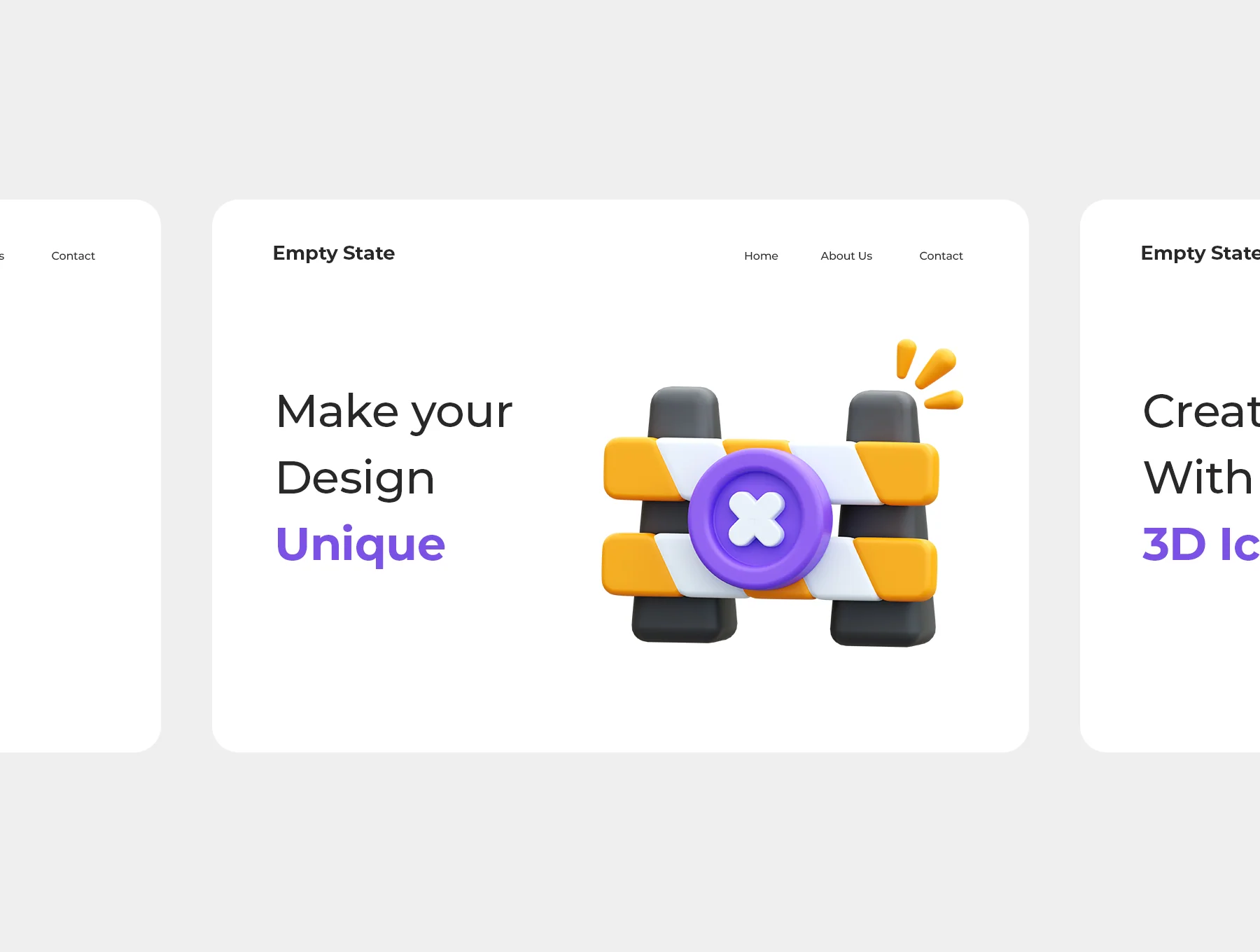 Empty State 3D Icons 6