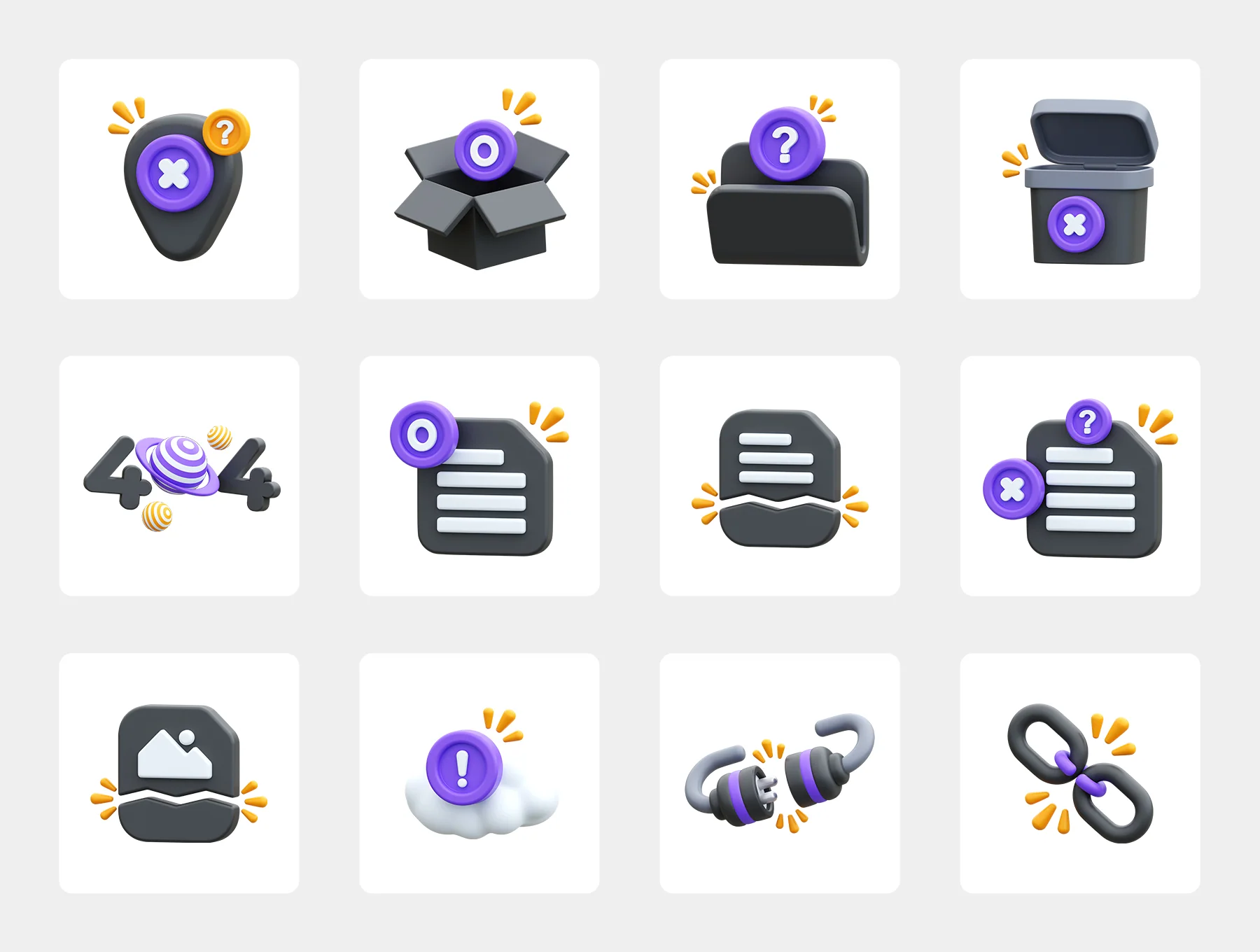 Empty State 3D Icons 8
